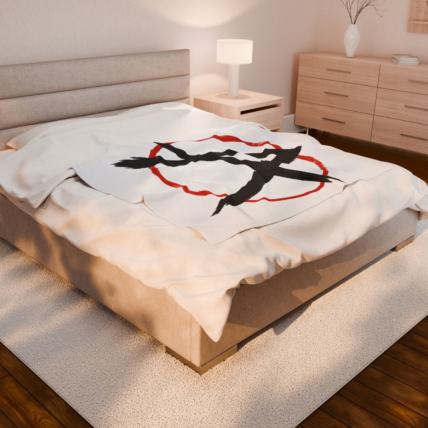 Anarchy Rebellious Plush Blanket, Cozy Throw Blanket, Anarchy Symbol Blanket, Soft Velvet Blanket for Home Decor, Gift for Activists