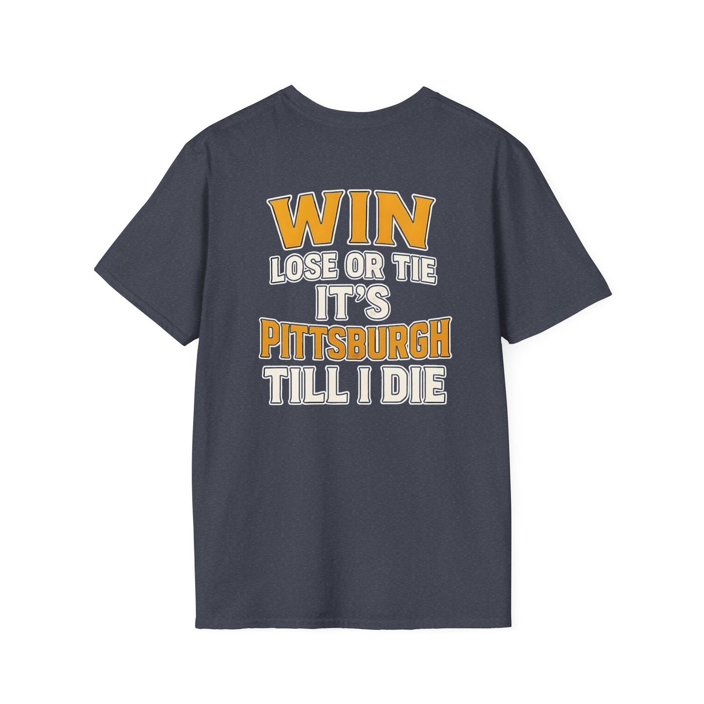 Pittsburgh Steelers Fan T-Shirt, Unisex Softstyle Tee, Black & Yellow Sports Shirt, Casual Game Day Apparel, Gift for Football Enthusiasts
