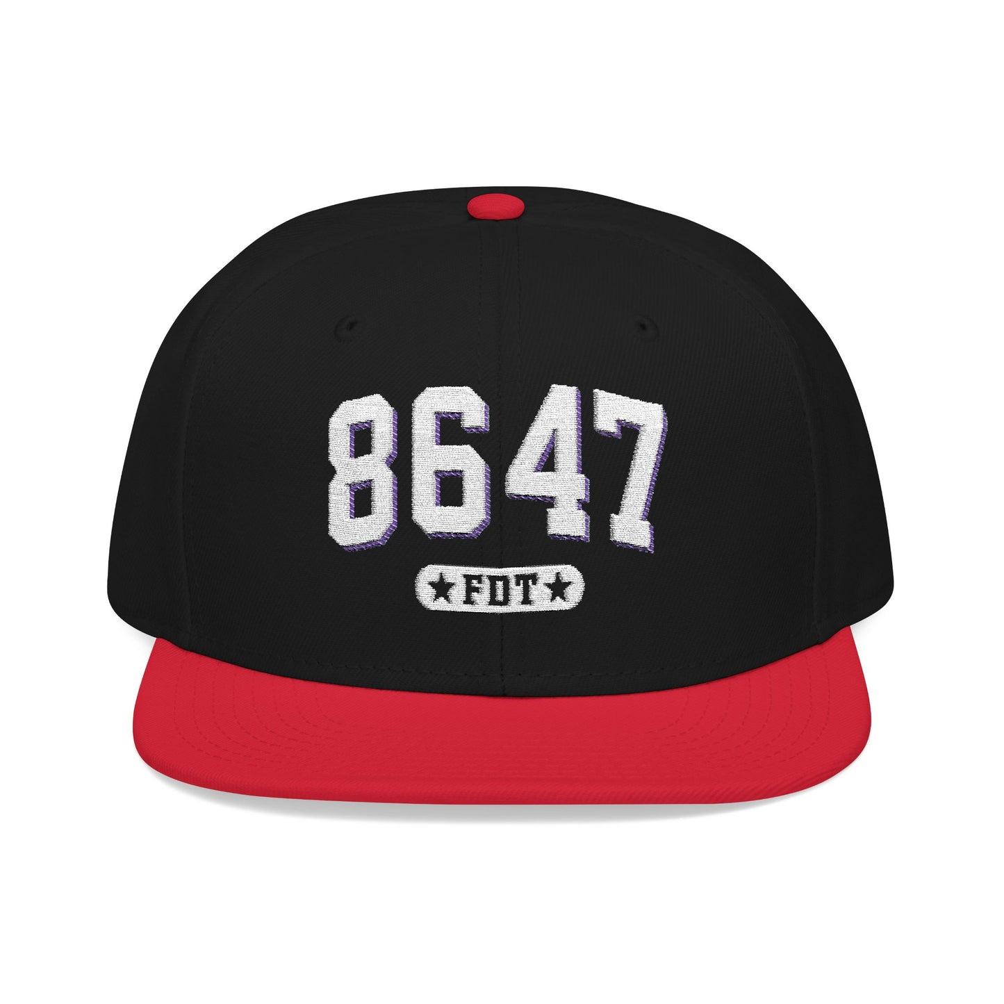 8647 FDT Snapback Cap, Embroidered Baseball Hat, Trendy Street Style, Gift for Political Enthusiasts, Unisex Fashion Headwear