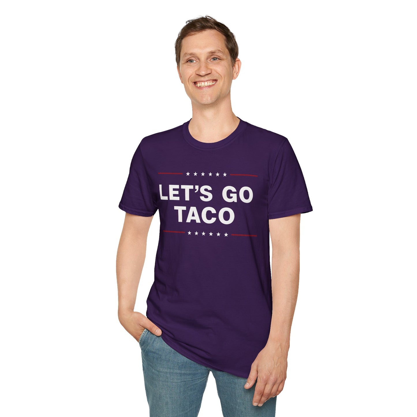 Let's Go Taco Unisex Softstyle T-Shirt, Taco Lover Gift, Funny Foodie Shirt, Casual Wear, Taco Tuesday Tee