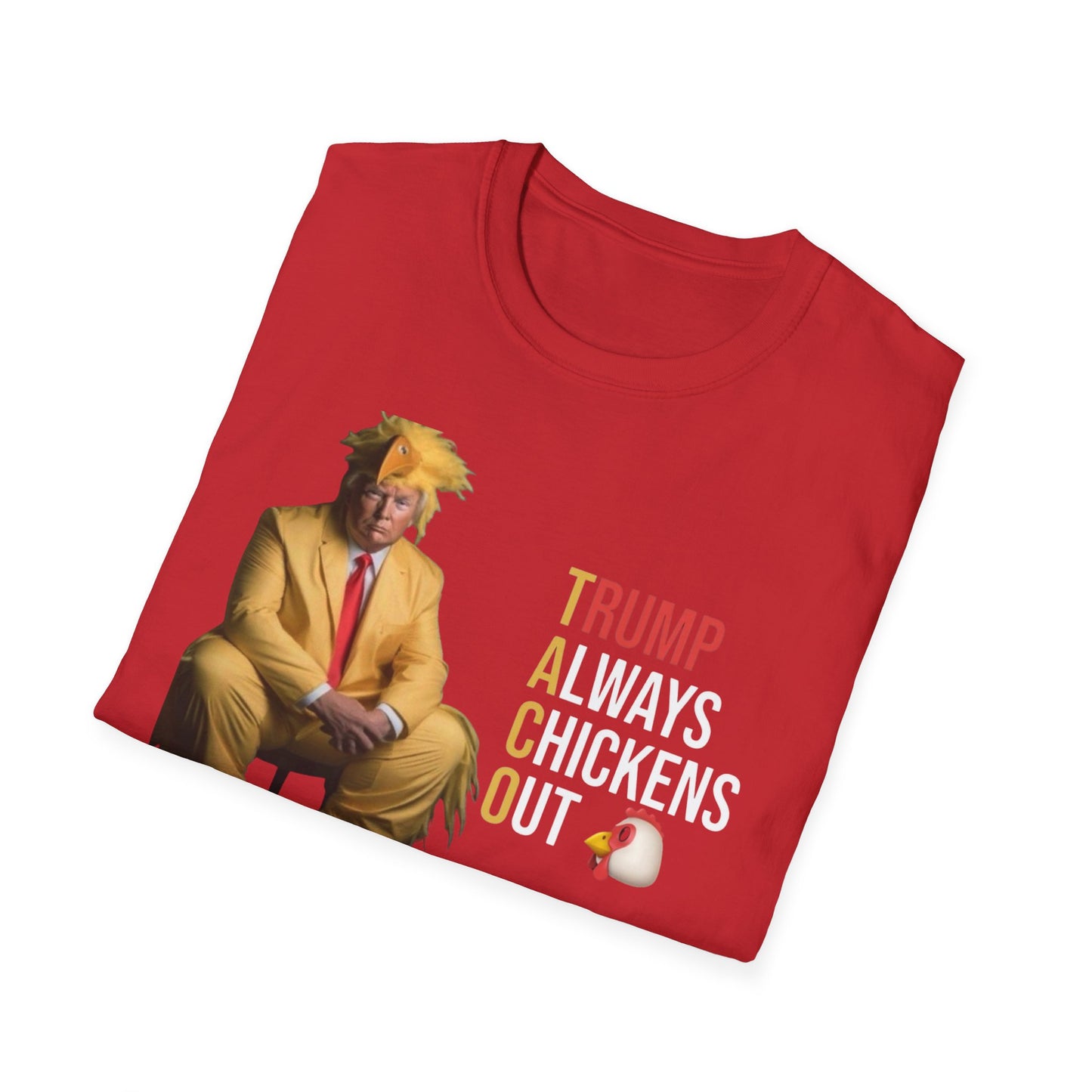 Trump Chicken Out Unisex T-Shirt, Funny Political Tee, Gift for Friends, Election Humor, Casual Wear