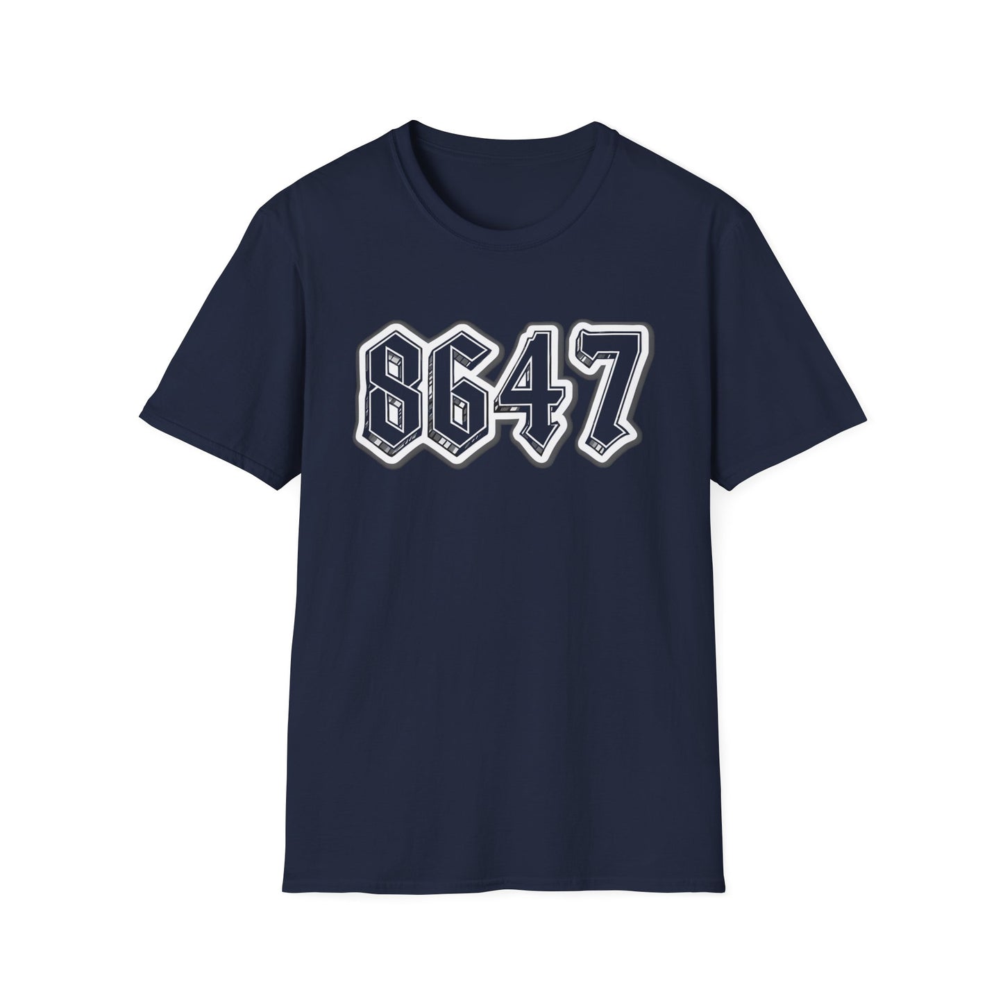 8647 Trendy Unisex T-Shirt with Bold Graphic 8647, Casual Streetwear, Gift for Him or Her, Everyday Wear, Comfortable Tee