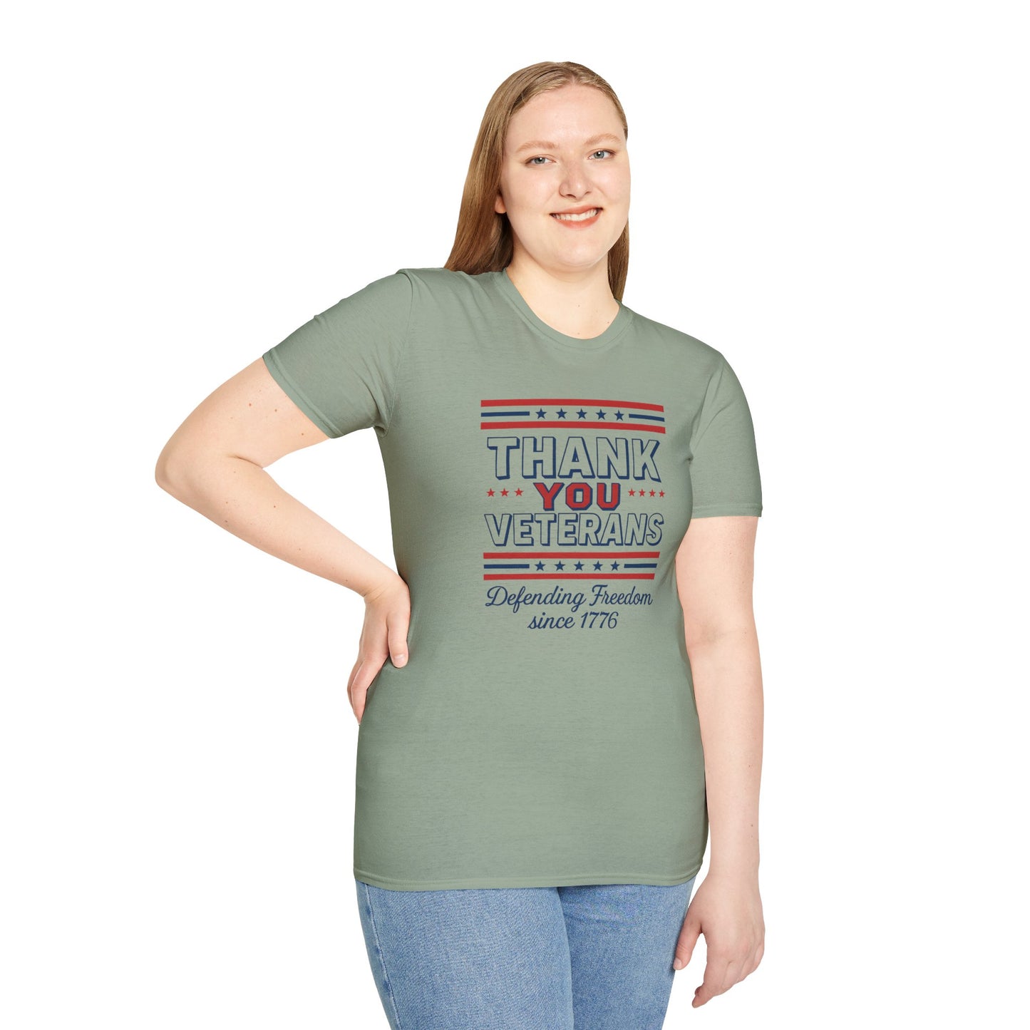 Thank You Veterans Defending Freedom since 1776 unisex tshirt, patriotic tshirt, 4th of July shirt honoring veterans, pro vet