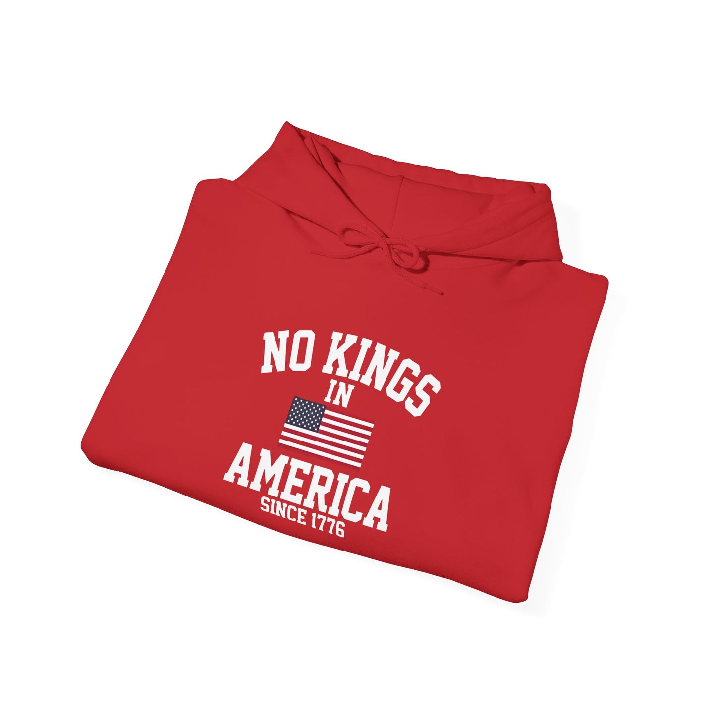 No Kings in America Fleece Hoodie, Cozy Fleece Hoodie, Political Statement Hoodie, Stand With Ameroca Hoodie, Anti Fascism Hoodie