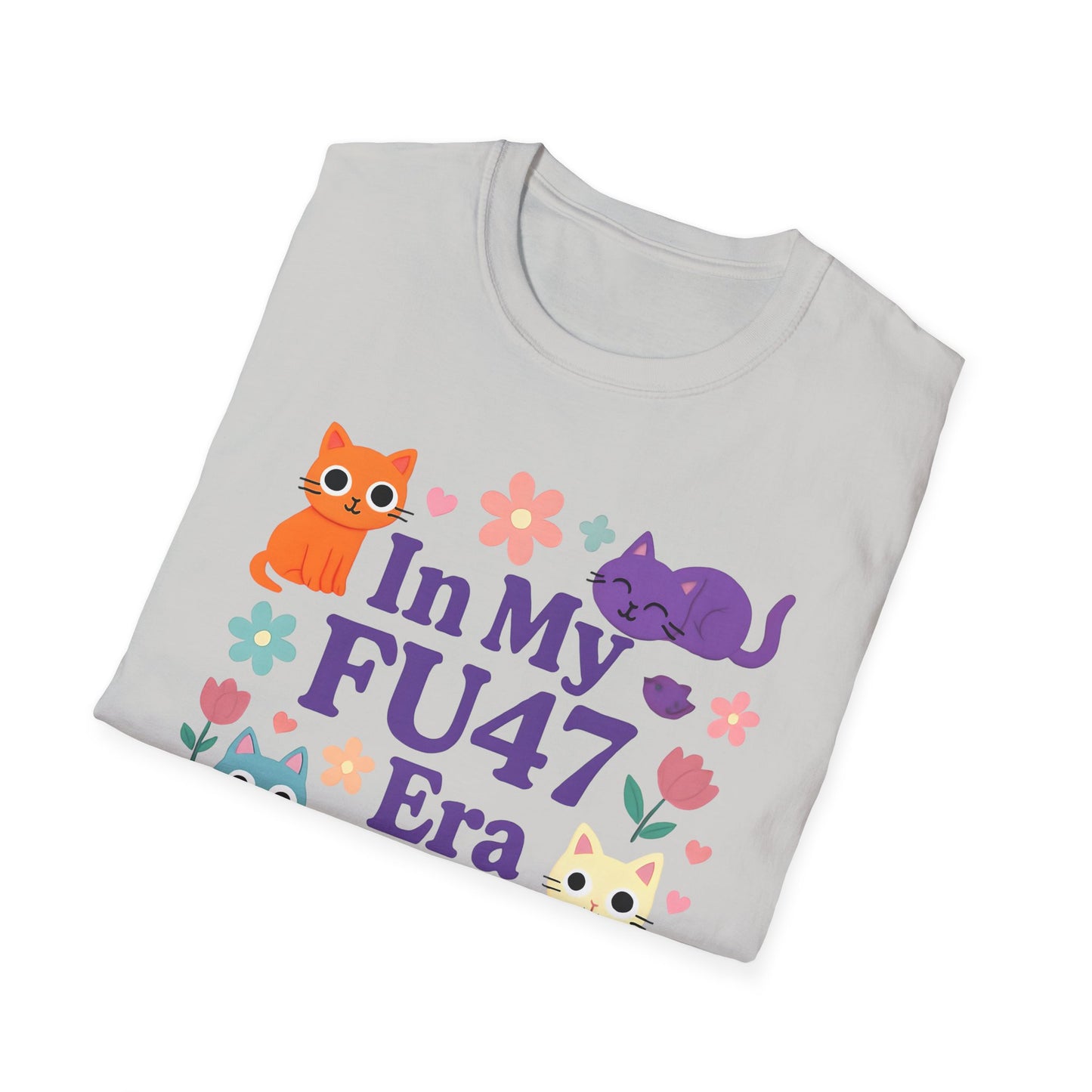 In My FU47 Era Unisex Tee, Cat Lover Gift, Comfortable Casual Wear, Funny Pet Humor, Perfect for Birthdays