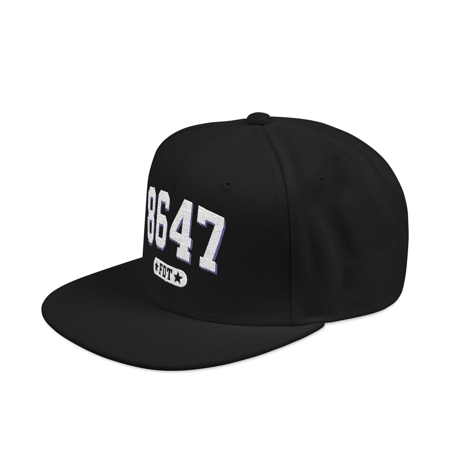 8647 FDT Snapback Cap, Embroidered Baseball Hat, Trendy Street Style, Gift for Political Enthusiasts, Unisex Fashion Headwear