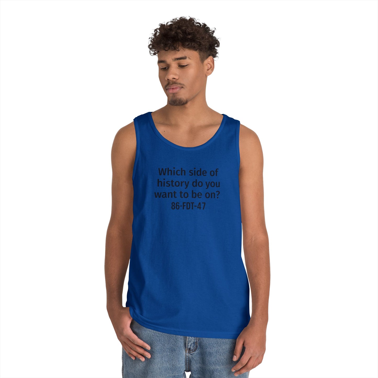 Which side of History?  Unisex Tank Top, Casual Wear, History Lover's Gift, Affirmation Shirt, Summer Fashion, Thought-Provoking Apparel