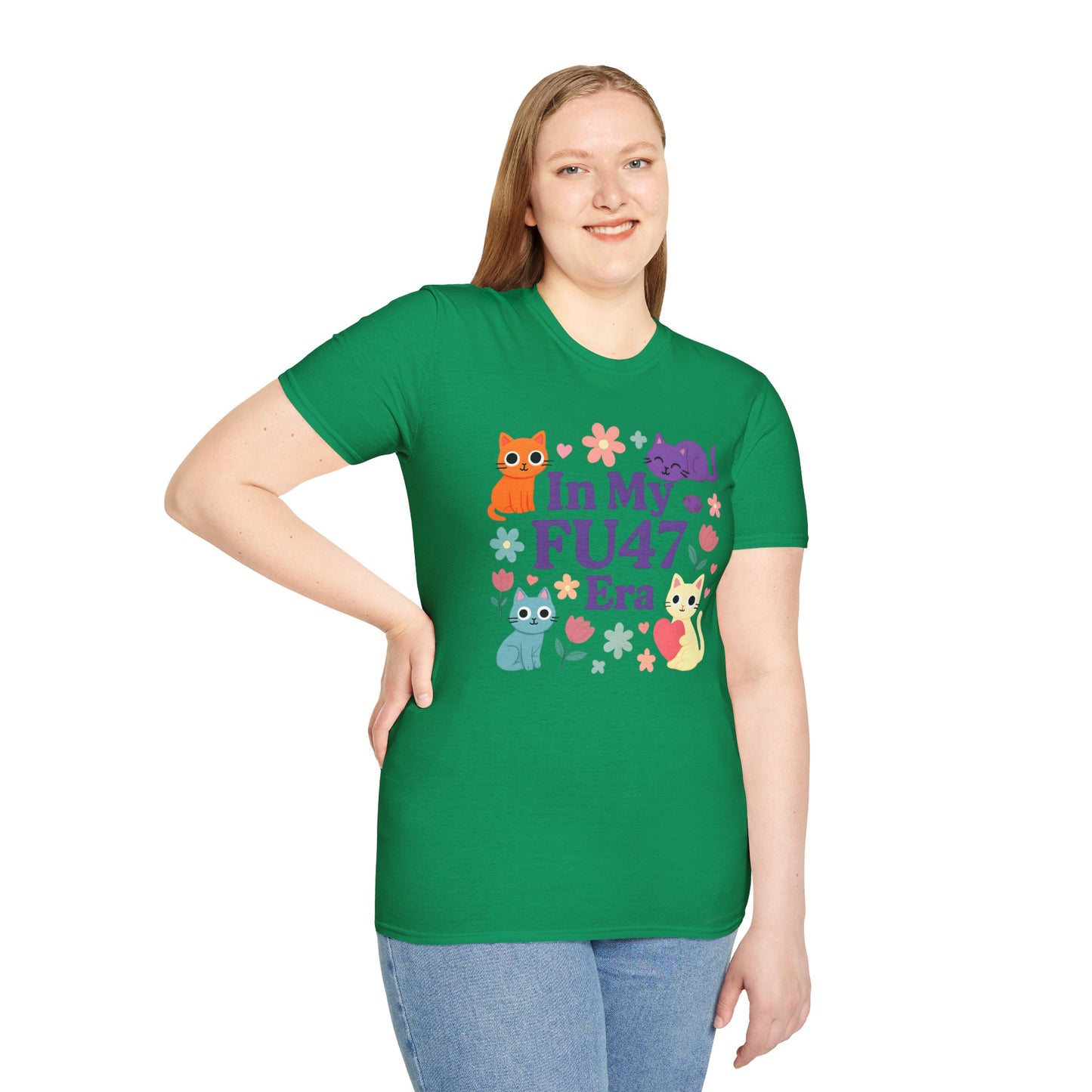 In My FU47 Era Unisex Tee, Cat Lover Gift, Comfortable Casual Wear, Funny Pet Humor, Perfect for Birthdays