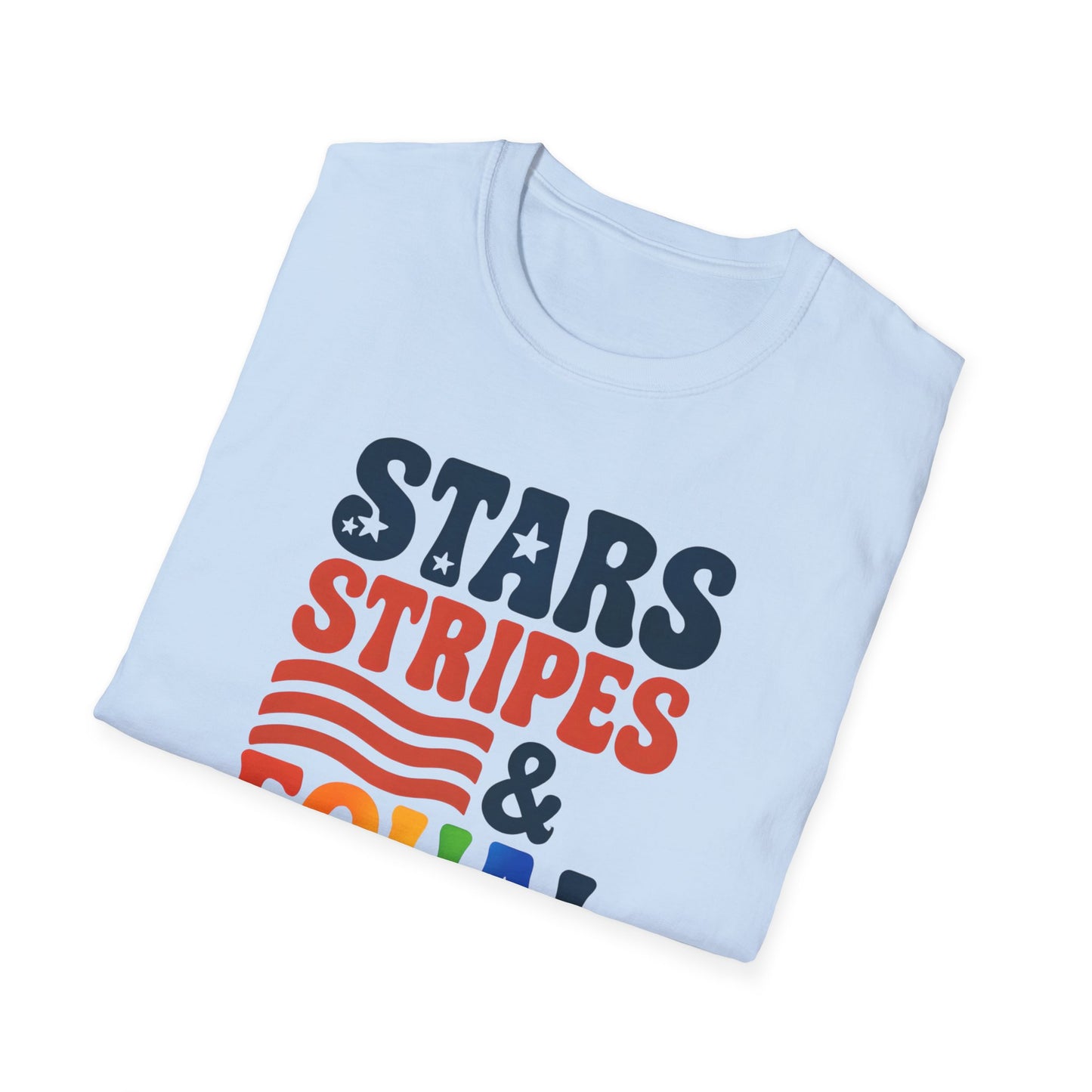 Stars Stripes and Equal Rights unisex tee, Casual protest Gift, LGBTQ tee, Unisex Softstyle Shirt,  Family Wear, gay rights