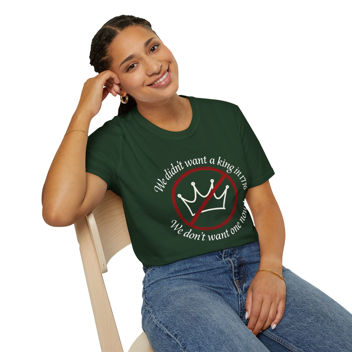 No Kings in 1776 unisex t-shirt, no kings political tee, anti king tee, unisex fit, protest t-shirt, everyday patriot t-shirt