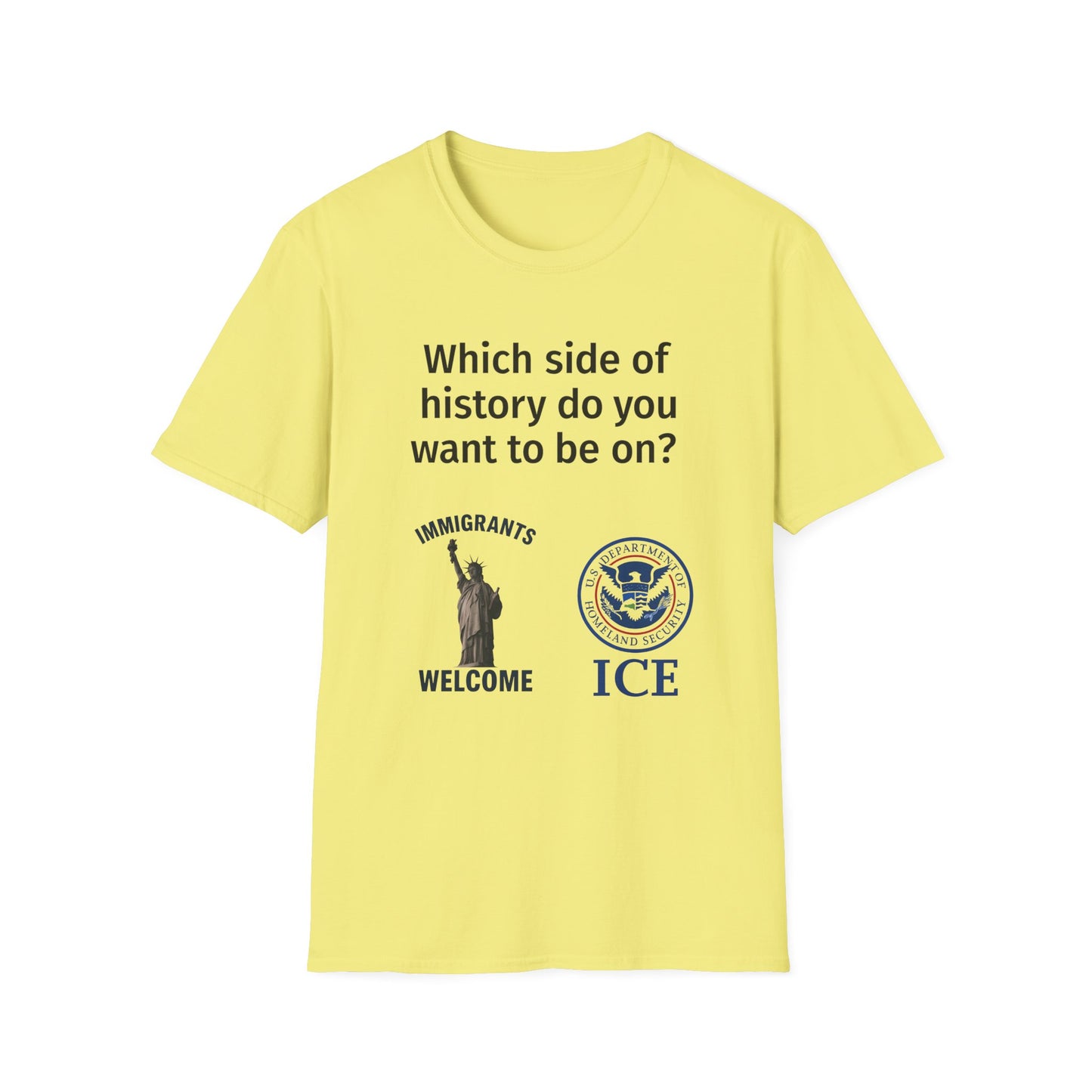 Which Side of History Do You Want to Be On? | Unisex Equal Rights Protest T-Shirt | Multicolored Fist Graphic Tee | Social Justice Shirt