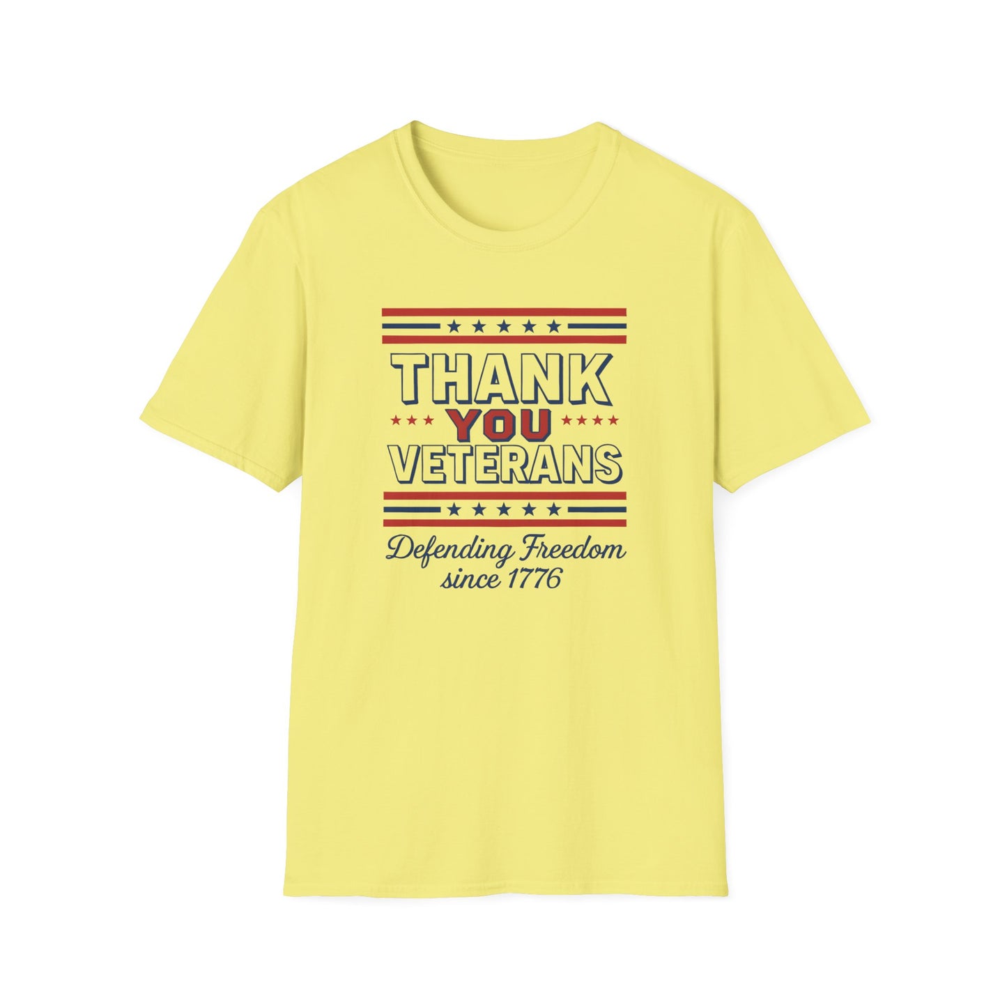 Thank You Veterans Defending Freedom since 1776 unisex tshirt, patriotic tshirt, 4th of July shirt honoring veterans, pro vet