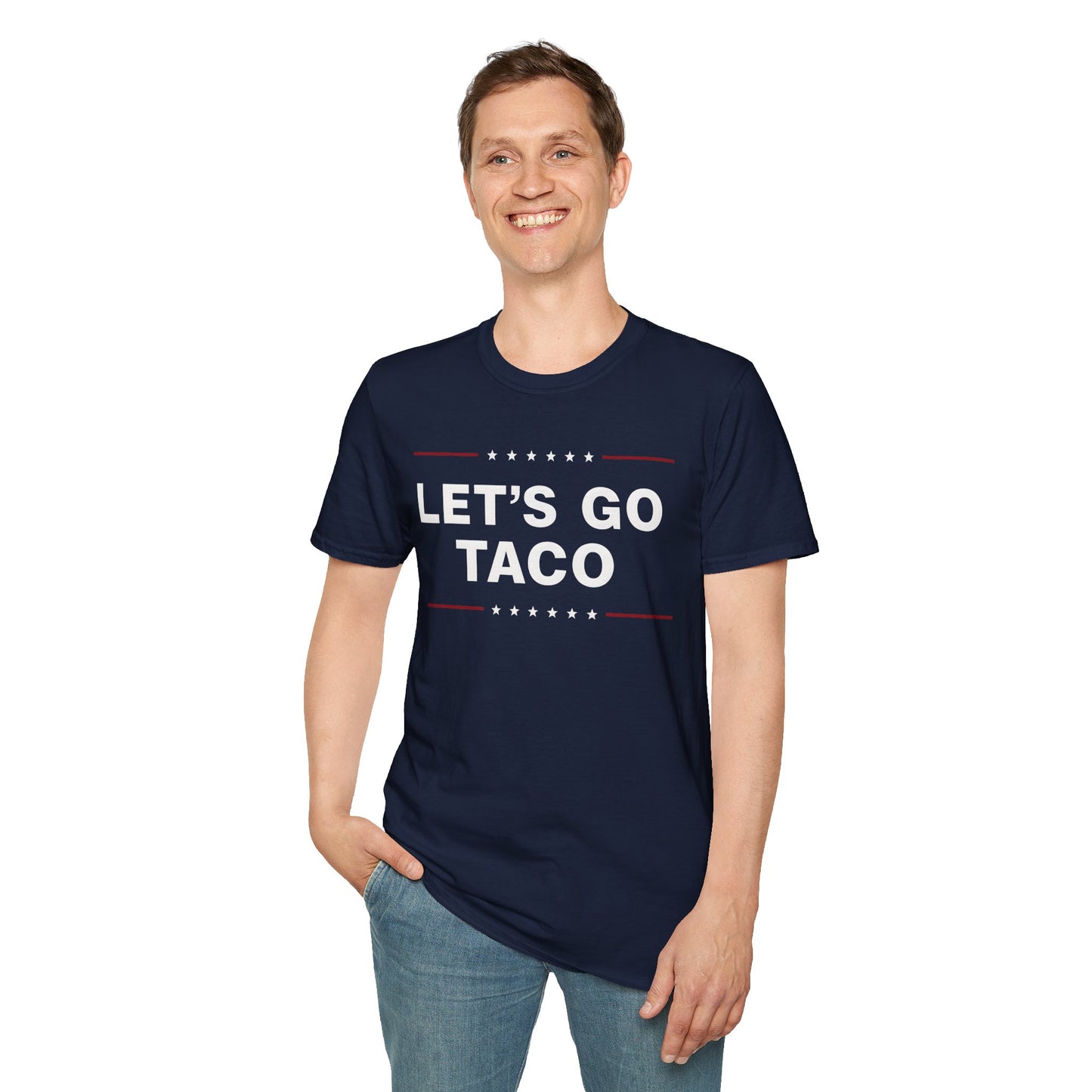 Let's Go Taco Unisex Softstyle T-Shirt, Taco Lover Gift, Funny Foodie Shirt, Casual Wear, Taco Tuesday Tee