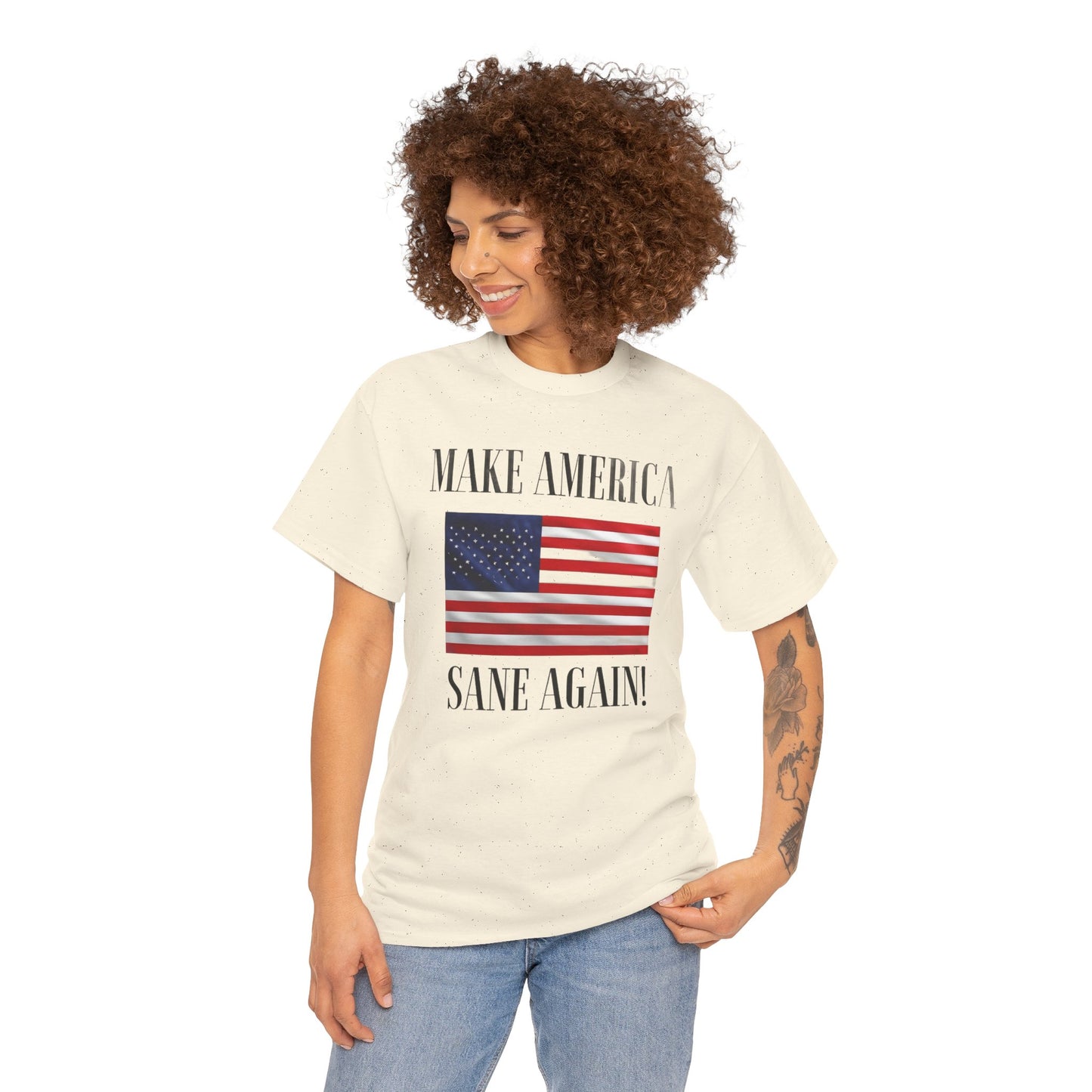 Make America Sane Again! T-Shirt, Unisex Graphic T-Shirt, Political Statement Tee, Anti Fascism, Anti MAGA