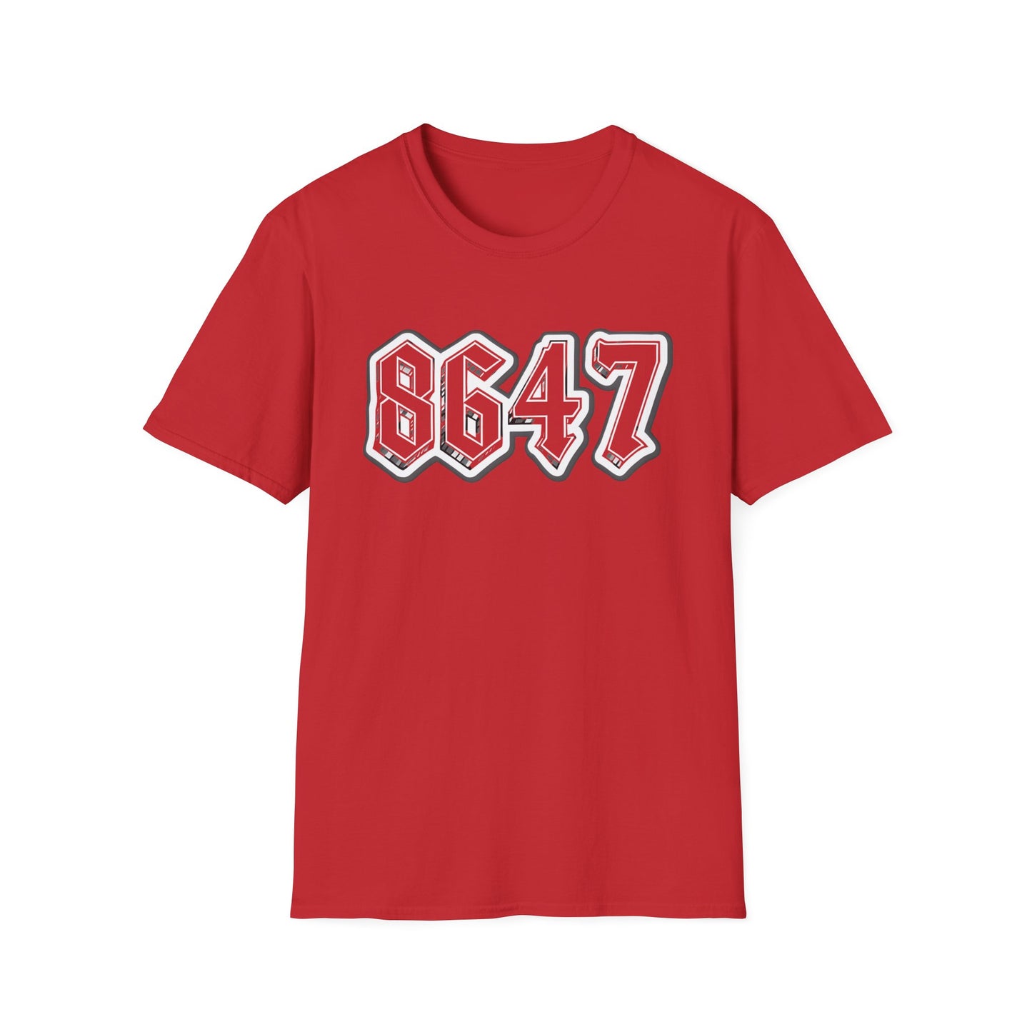 8647 Trendy Unisex T-Shirt with Bold Graphic 8647, Casual Streetwear, Gift for Him or Her, Everyday Wear, Comfortable Tee