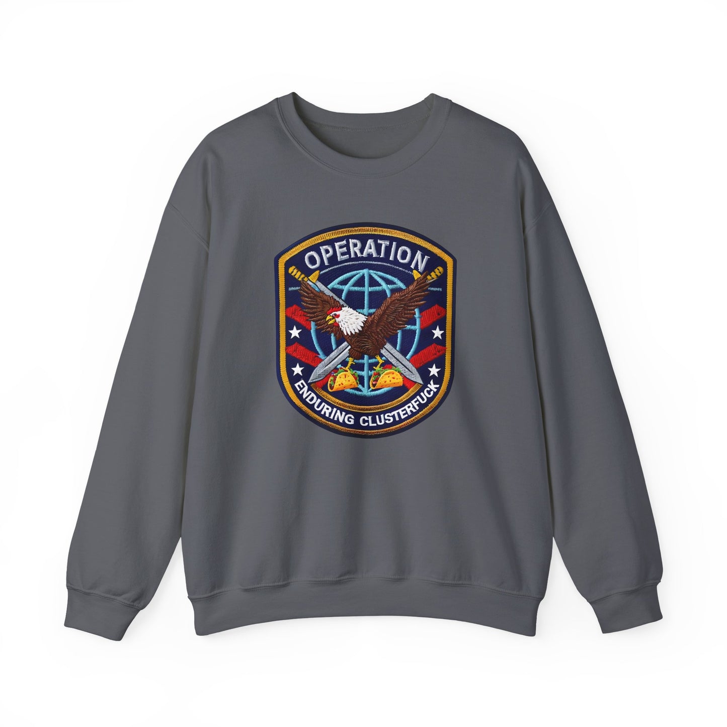 Operation Enduring Clusterfuck crewneck Sweatshirt, Political Statement Sweatshirt, Anti Fascism Sweatshirt, Support Ukraine Crew Neck