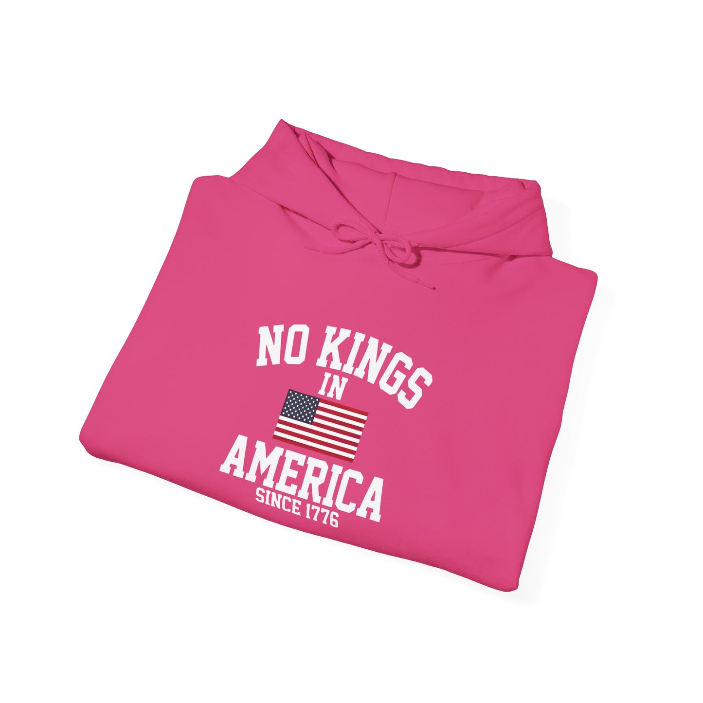 No Kings in America Fleece Hoodie, Cozy Fleece Hoodie, Political Statement Hoodie, Stand With Ameroca Hoodie, Anti Fascism Hoodie