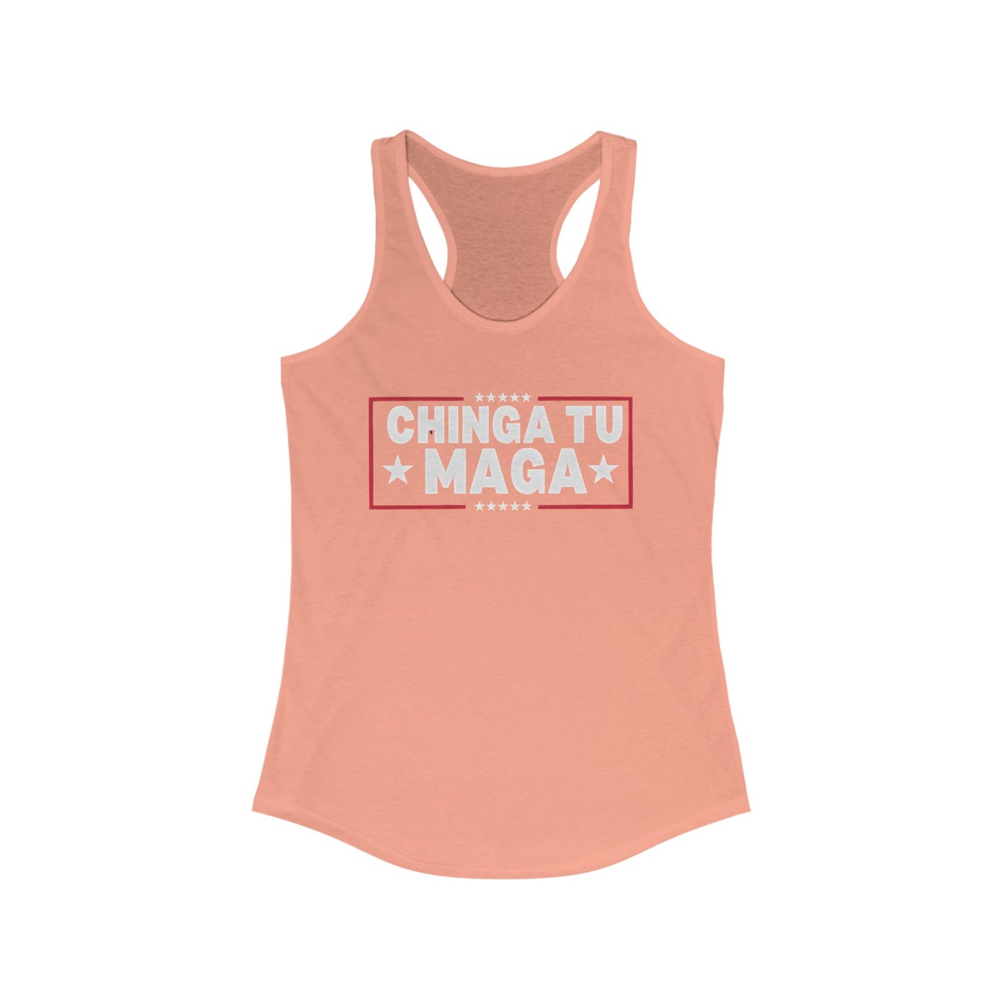 Chinga Tu MAGA Women's Racerback Tank, Summer Workout Gear, Empowerment T-shirt, Fitness Apparel, Casual Wear, Unique Gift