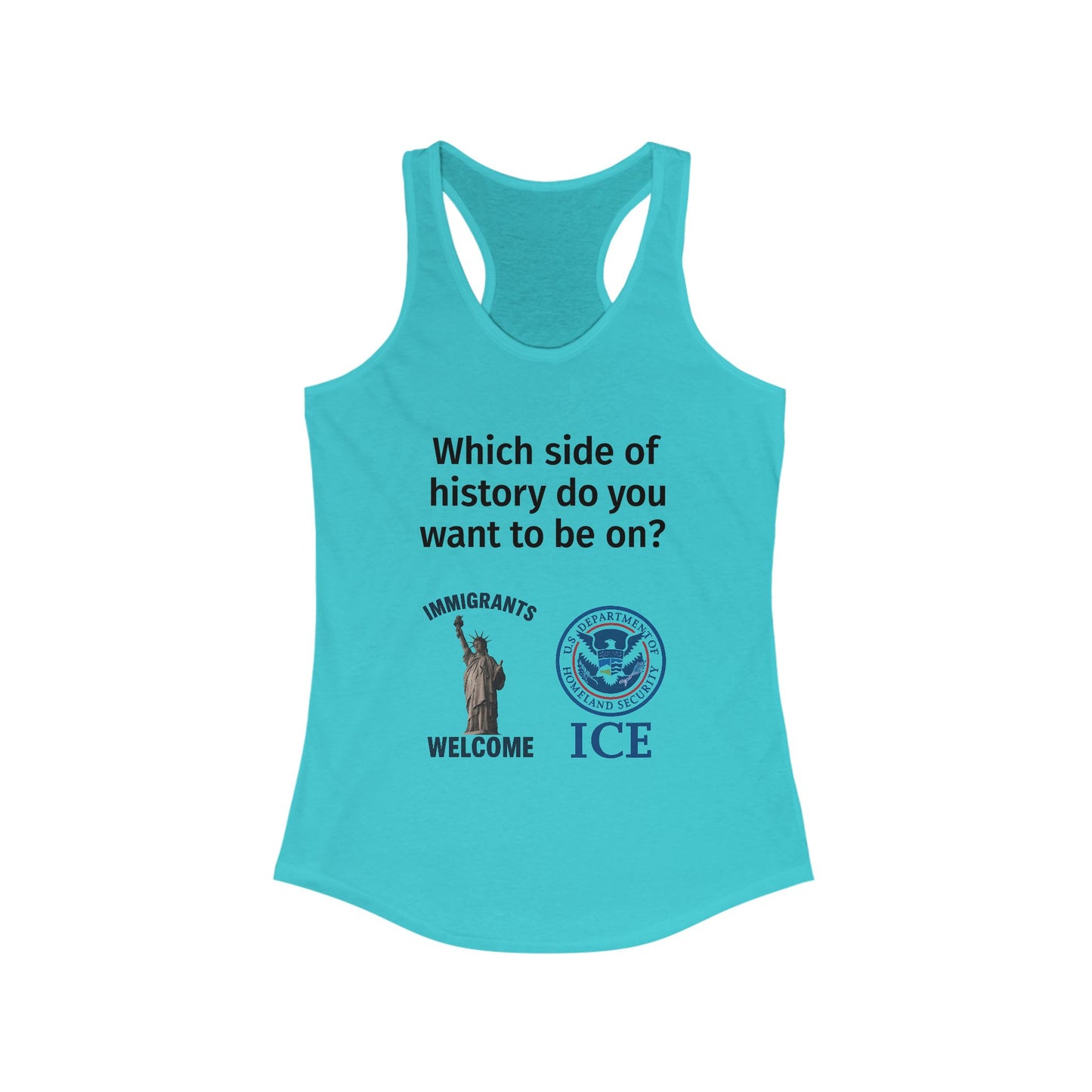 Liberty vs. ICE Racerback Tank, Social Justice Apparel, Activist Gift, Motivational Exercise Top, Casual Wear, Summer Festivals