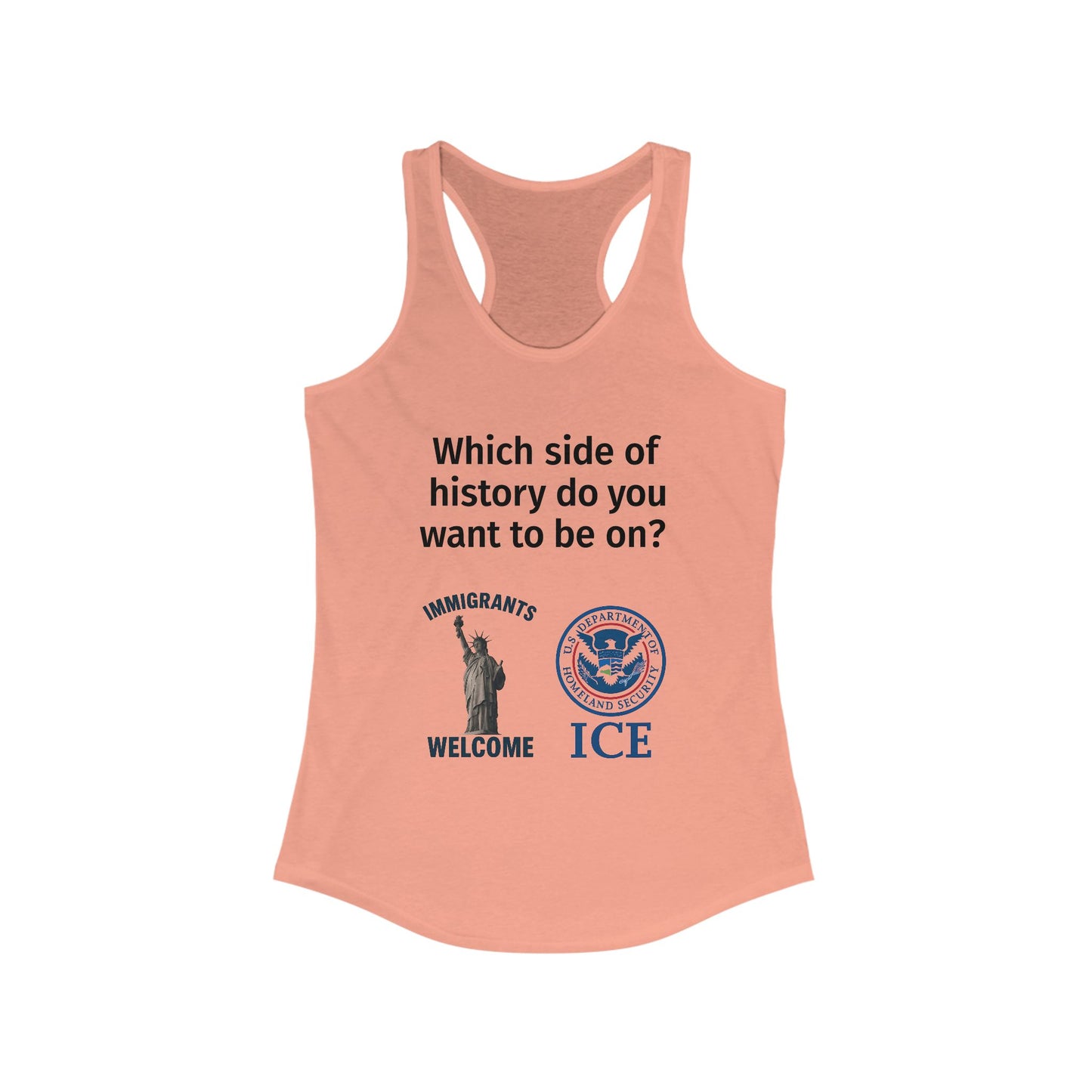 Liberty vs. ICE Racerback Tank, Social Justice Apparel, Activist Gift, Motivational Exercise Top, Casual Wear, Summer Festivals