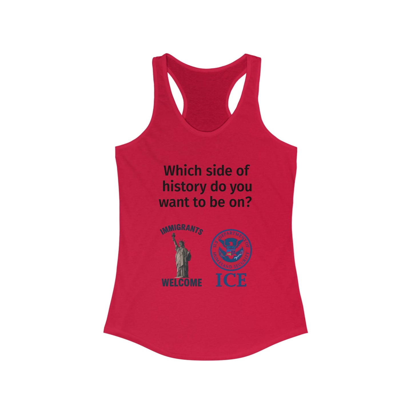 Liberty vs. ICE Racerback Tank, Social Justice Apparel, Activist Gift, Motivational Exercise Top, Casual Wear, Summer Festivals