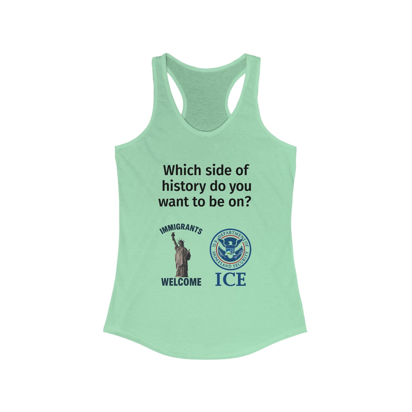 Liberty vs. ICE Racerback Tank, Social Justice Apparel, Activist Gift, Motivational Exercise Top, Casual Wear, Summer Festivals