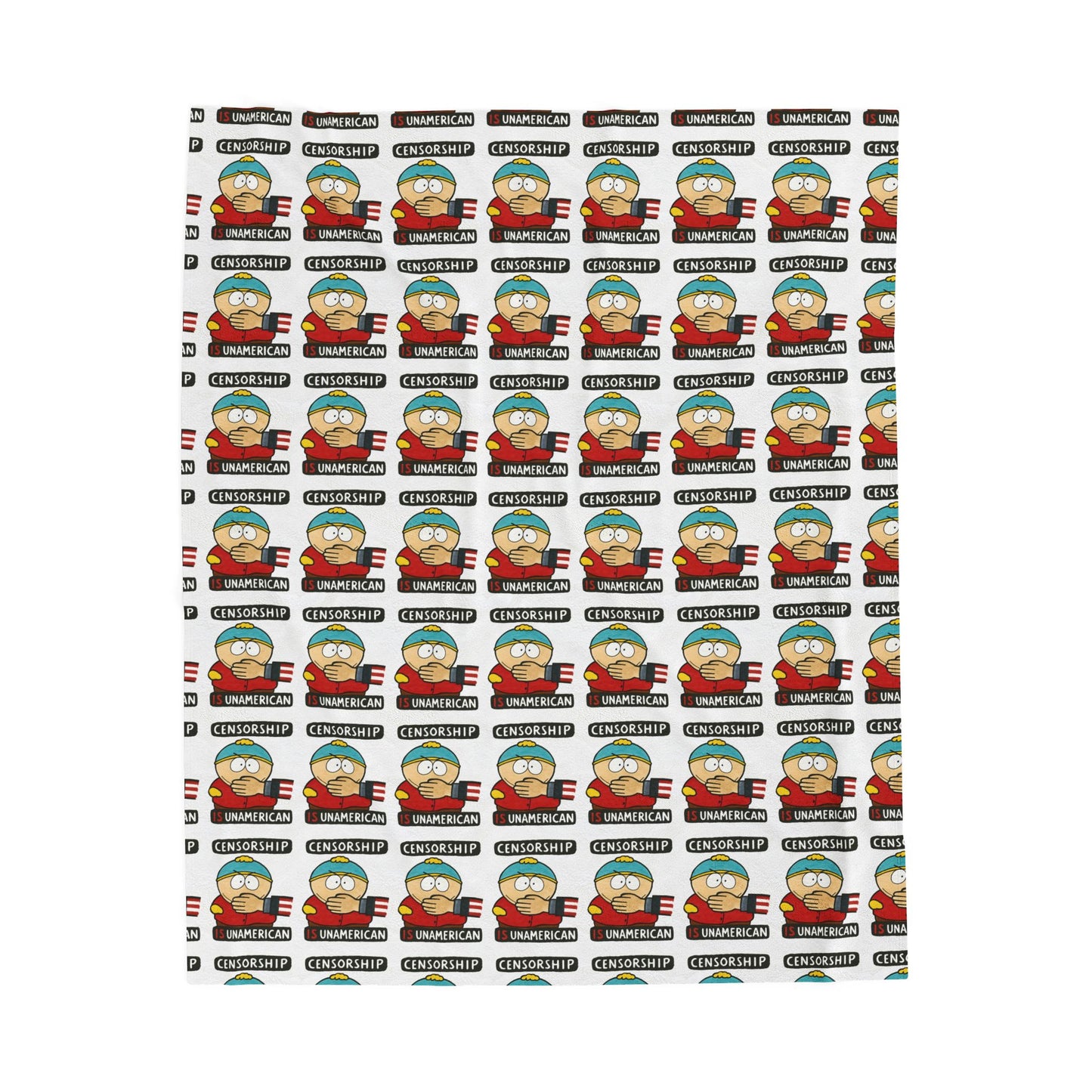 Cartman Cozy Velveteen Plush Blanket for Comfort, Cartoons, Gifts, Home Decor, Snuggling