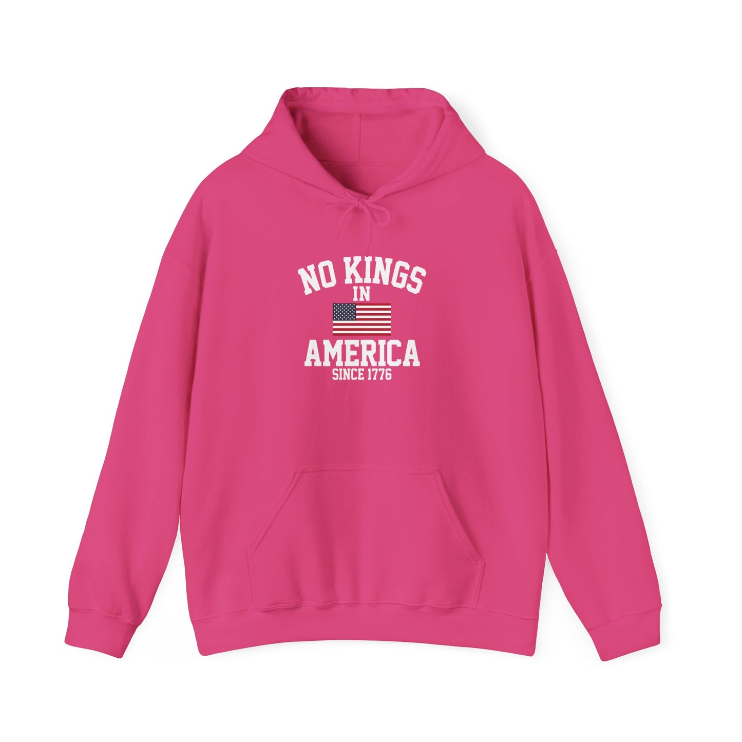 No Kings in America Fleece Hoodie, Cozy Fleece Hoodie, Political Statement Hoodie, Stand With Ameroca Hoodie, Anti Fascism Hoodie