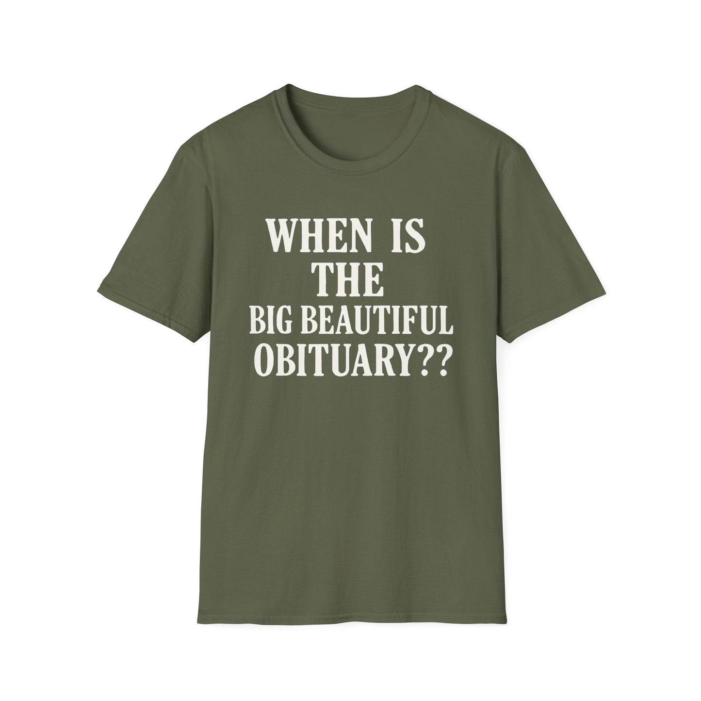 FDT Obituary unisex tee , Softstyle T-Shirt, Funny Obituary Shirt, Unisex Casual Wear, Gift for Friends, Funeral Humor Apparel