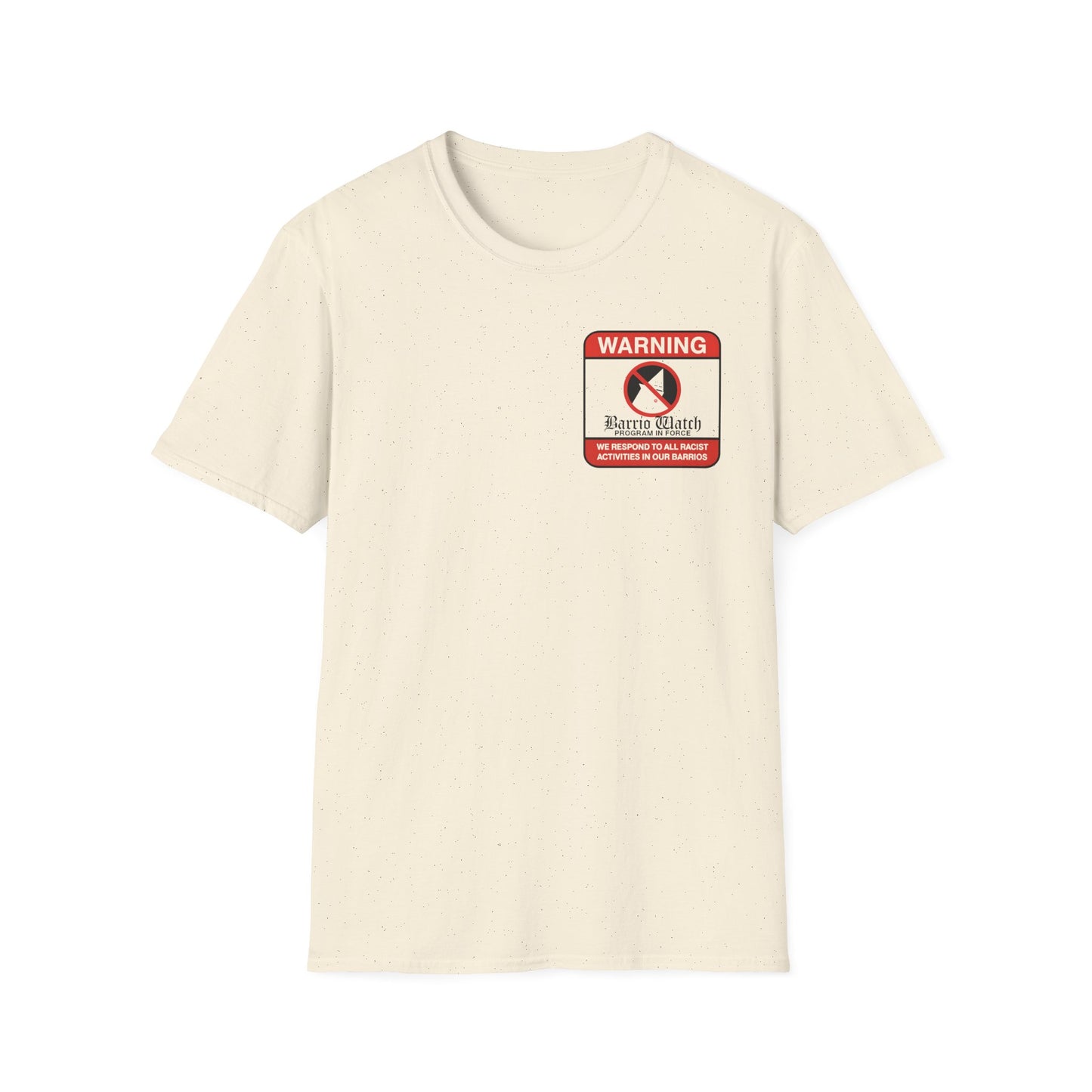 Fascists Can Oligargle Deez Nuts (back) Keep ICE out of the Barrio unisex tee, softstyle printed front and back anti ICE Tee