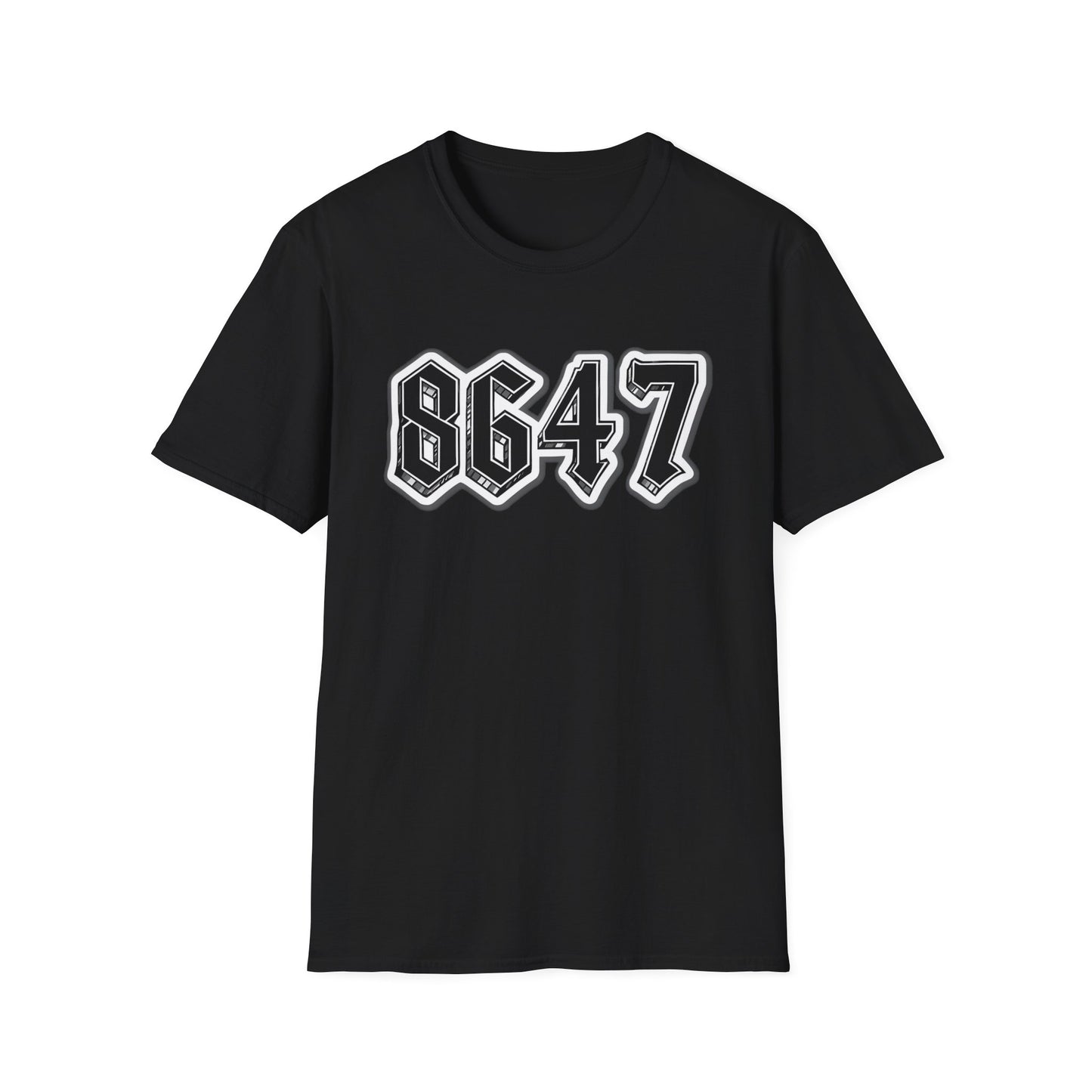 8647 Trendy Unisex T-Shirt with Bold Graphic 8647, Casual Streetwear, Gift for Him or Her, Everyday Wear, Comfortable Tee