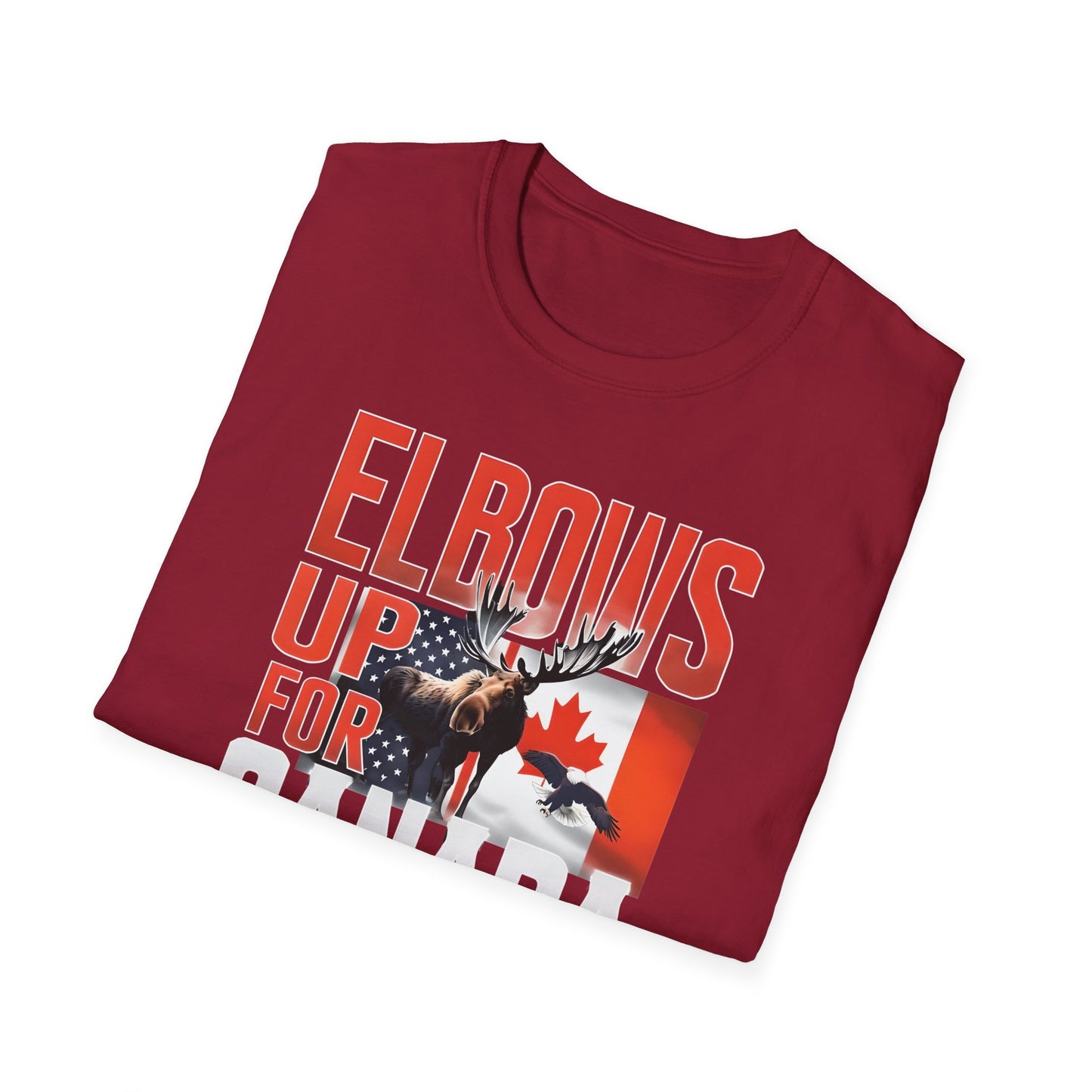 Elbows Up For Canada! Unisex Tee, Support Canada from Stateside Tee, Resistance T-shirt, Pro-Canada graphic Tee, unisex canada tee