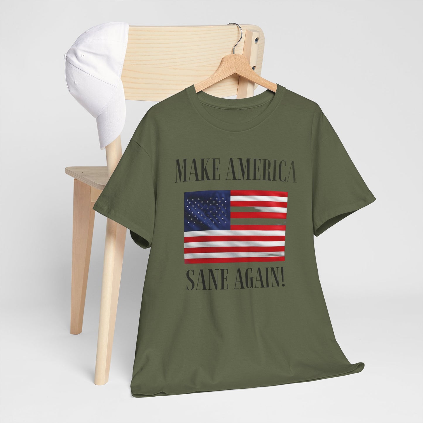 Make America Sane Again! T-Shirt, Unisex Graphic T-Shirt, Political Statement Tee, Anti Fascism, Anti MAGA