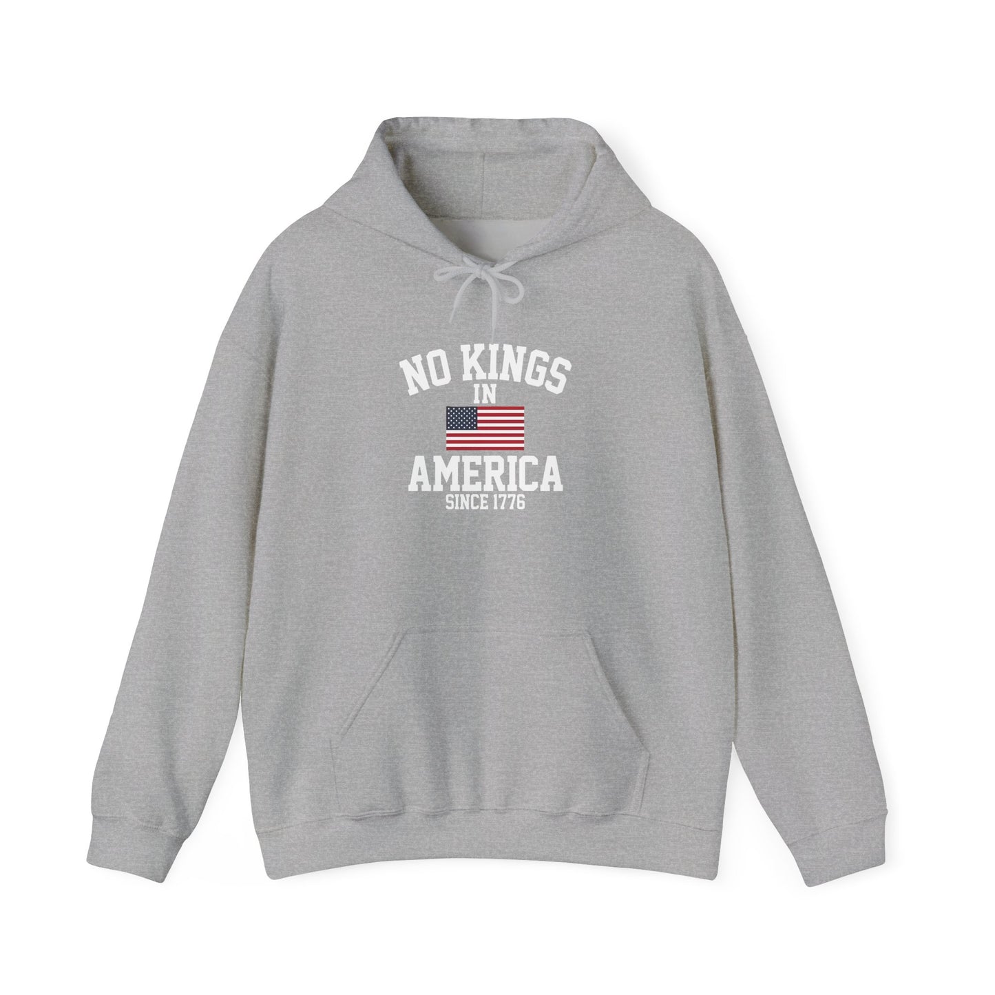 No Kings in America Fleece Hoodie, Cozy Fleece Hoodie, Political Statement Hoodie, Stand With Ameroca Hoodie, Anti Fascism Hoodie