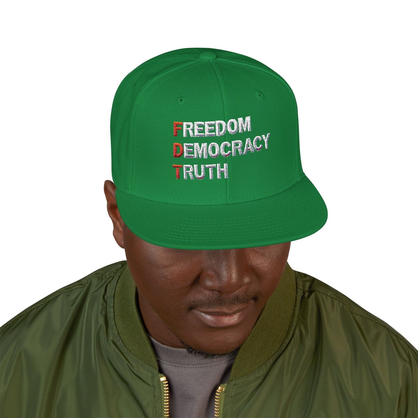 Freedom Democracy Truth Snapback Hat - Stylish Streetwear Cap for Casual Outfits, Perfect Gift for Sports Fans, Adjustable Fit