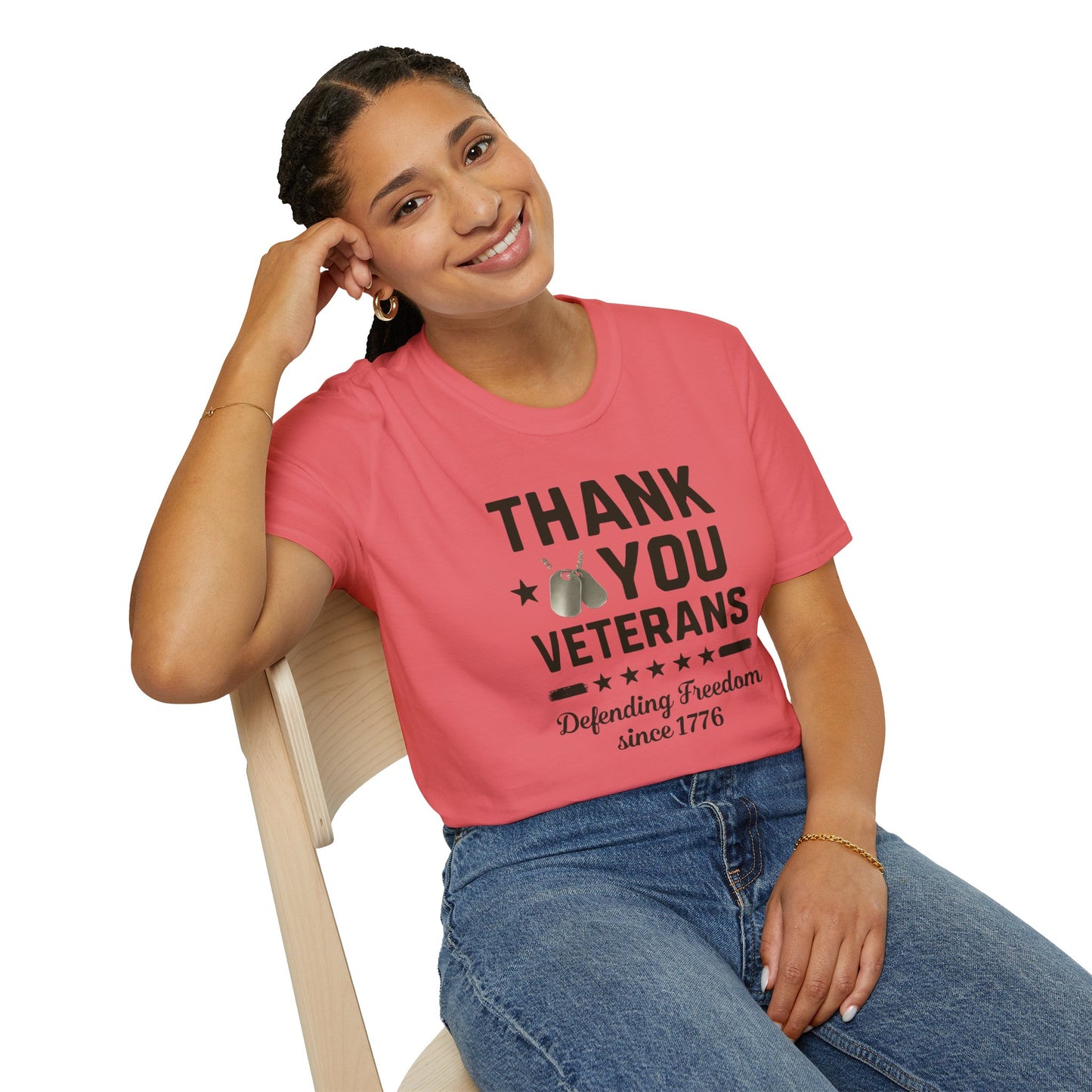 Thank You Veterans, Defending Freedom since 1776 unisex tshirt, 4th of july tee, patriotic tshirt, honor your local vet shirt