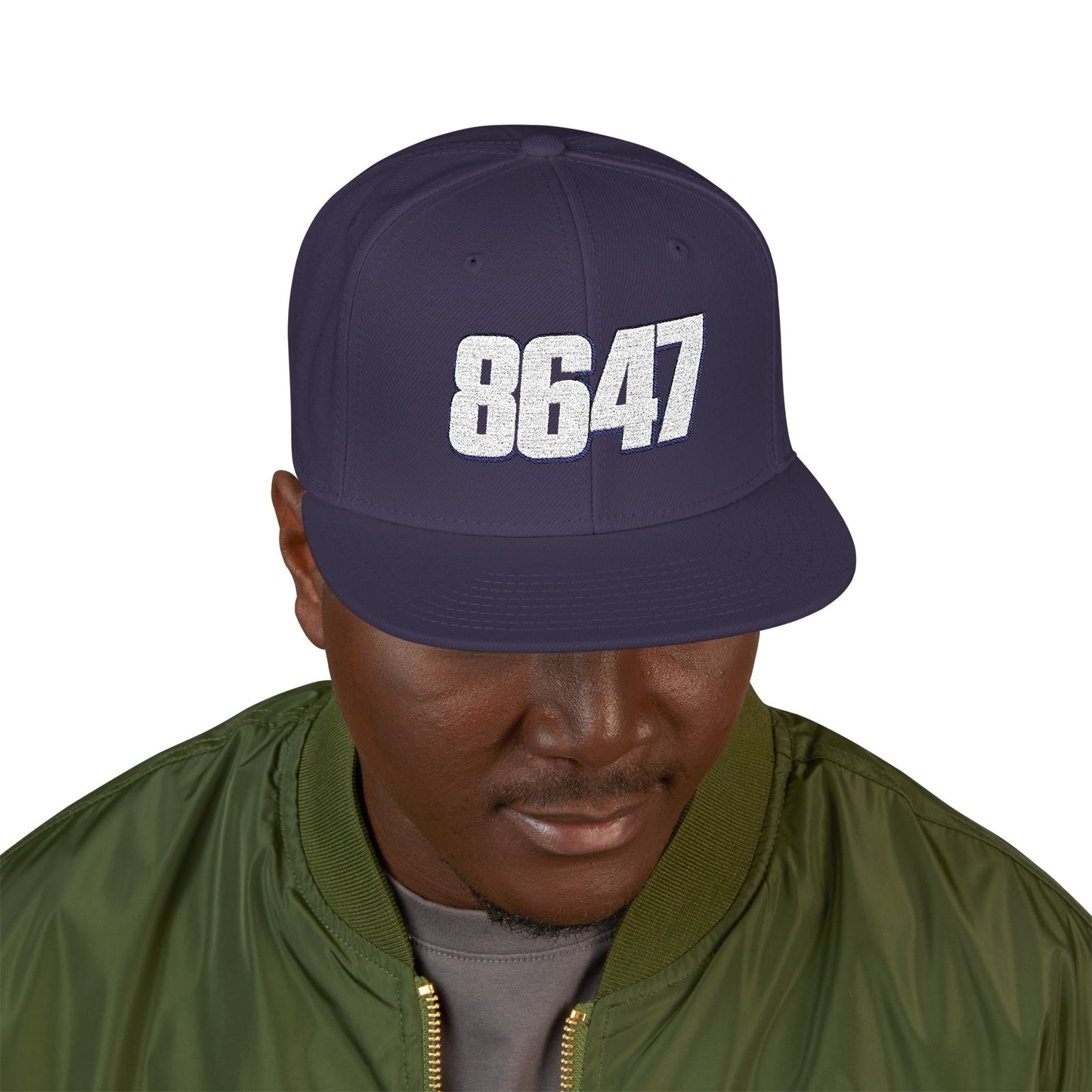 Embroidered 8647 Snapback Cap | Stylish Streetwear Hat | Perfect Gift for Him, Customizable Vintage Hat, Casual Fashion