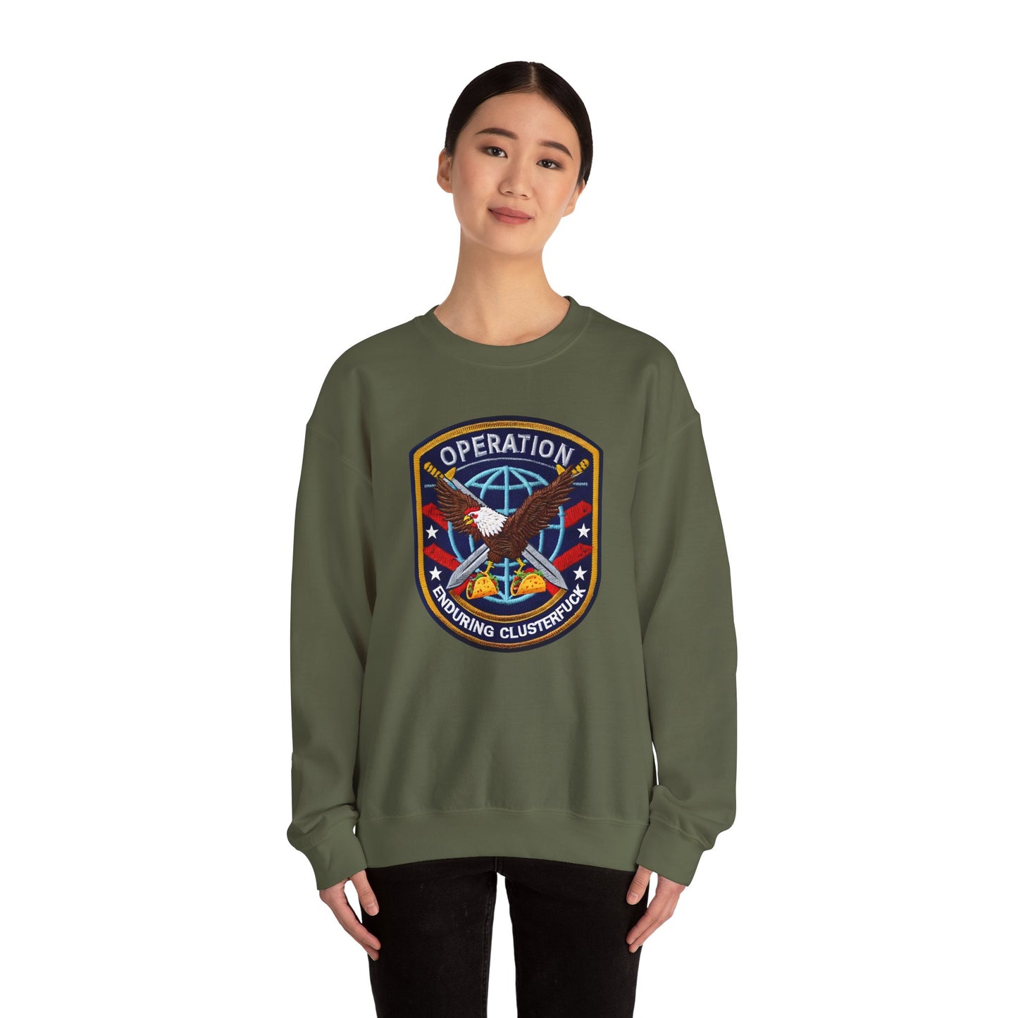 Operation Enduring Clusterfuck crewneck Sweatshirt, Political Statement Sweatshirt, Anti Fascism Sweatshirt, Support Ukraine Crew Neck