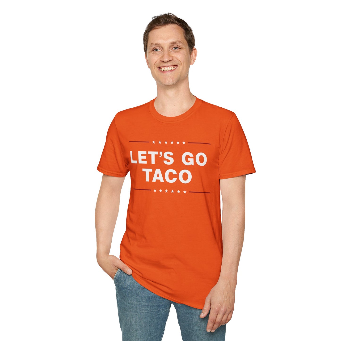 Let's Go Taco Unisex Softstyle T-Shirt, Taco Lover Gift, Funny Foodie Shirt, Casual Wear, Taco Tuesday Tee