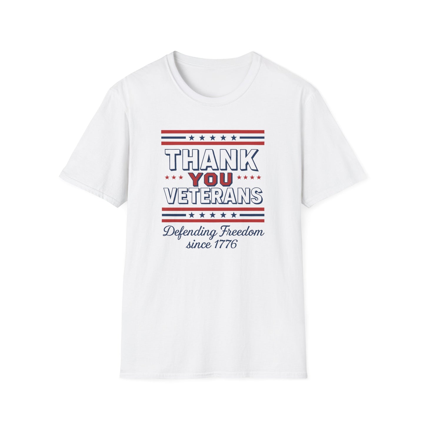 Thank You Veterans Defending Freedom since 1776 unisex tshirt, patriotic tshirt, 4th of July shirt honoring veterans, pro vet