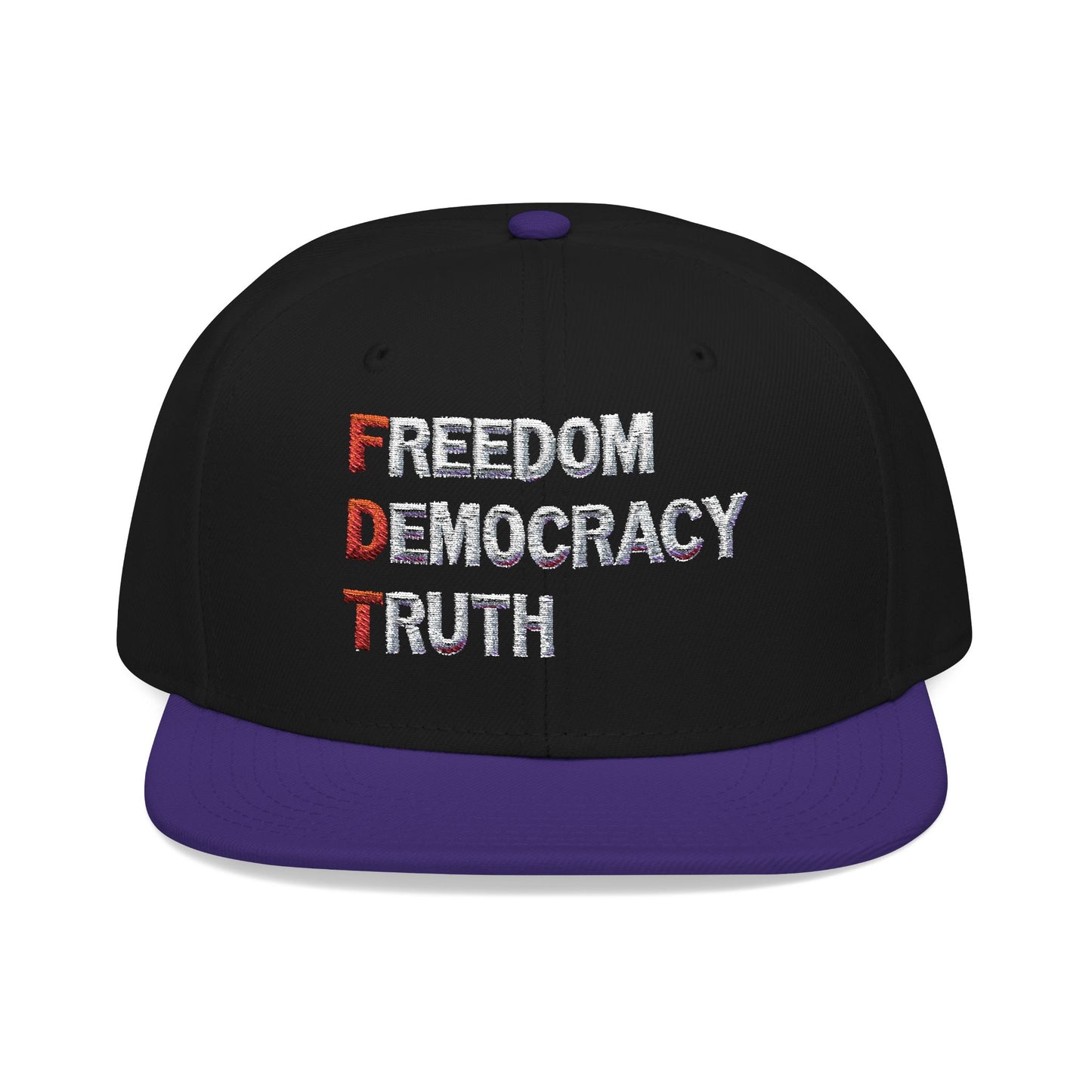 Freedom Democracy Truth Snapback Hat - Stylish Streetwear Cap for Casual Outfits, Perfect Gift for Sports Fans, Adjustable Fit
