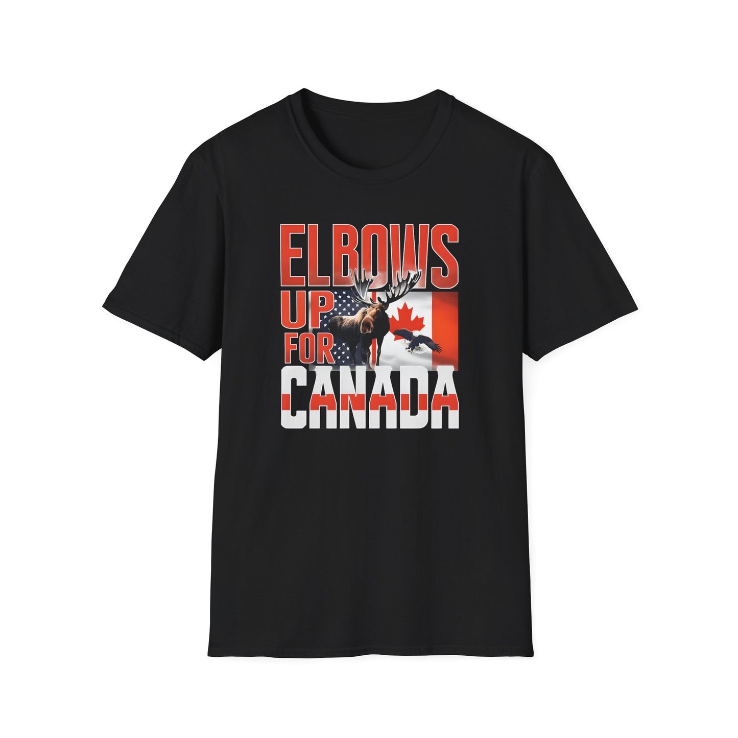 Elbows Up For Canada! Unisex Tee, Support Canada from Stateside Tee, Resistance T-shirt, Pro-Canada graphic Tee, unisex canada tee