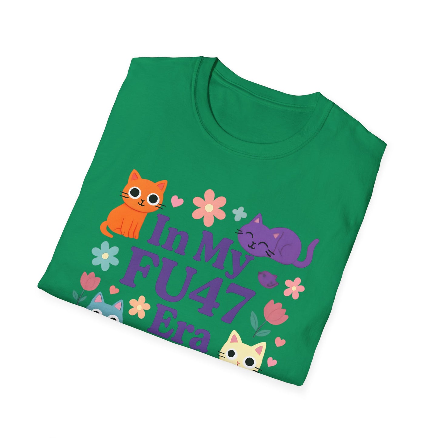 In My FU47 Era Unisex Tee, Cat Lover Gift, Comfortable Casual Wear, Funny Pet Humor, Perfect for Birthdays
