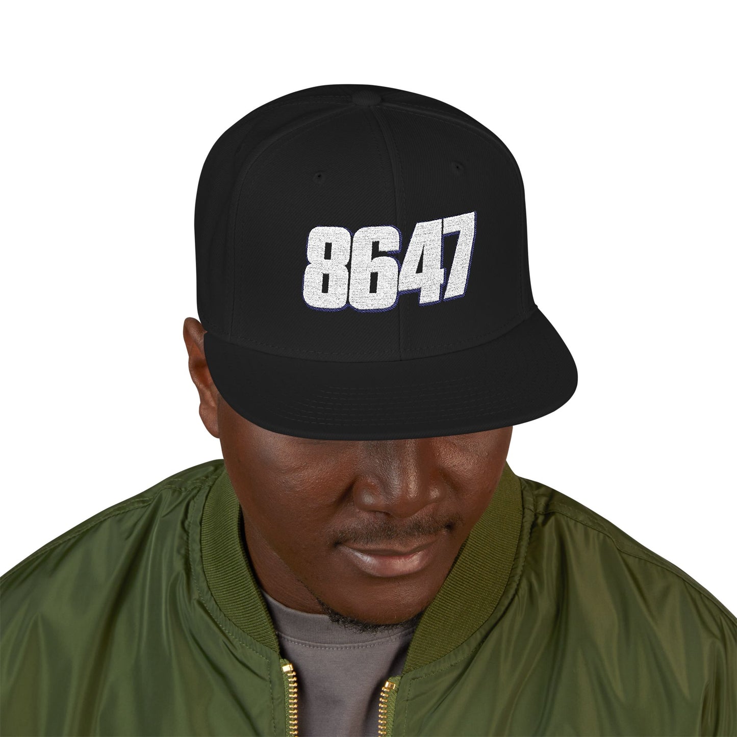 Embroidered 8647 Snapback Cap | Stylish Streetwear Hat | Perfect Gift for Him, Customizable Vintage Hat, Casual Fashion