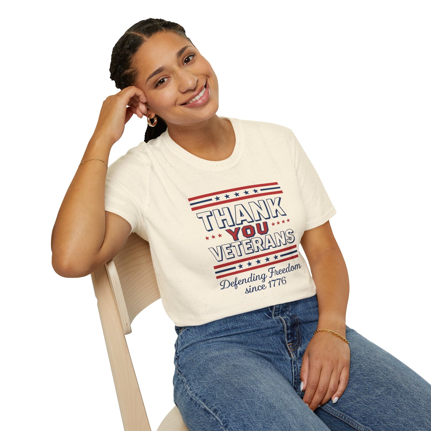 Thank You Veterans Defending Freedom since 1776 unisex tshirt, patriotic tshirt, 4th of July shirt honoring veterans, pro vet