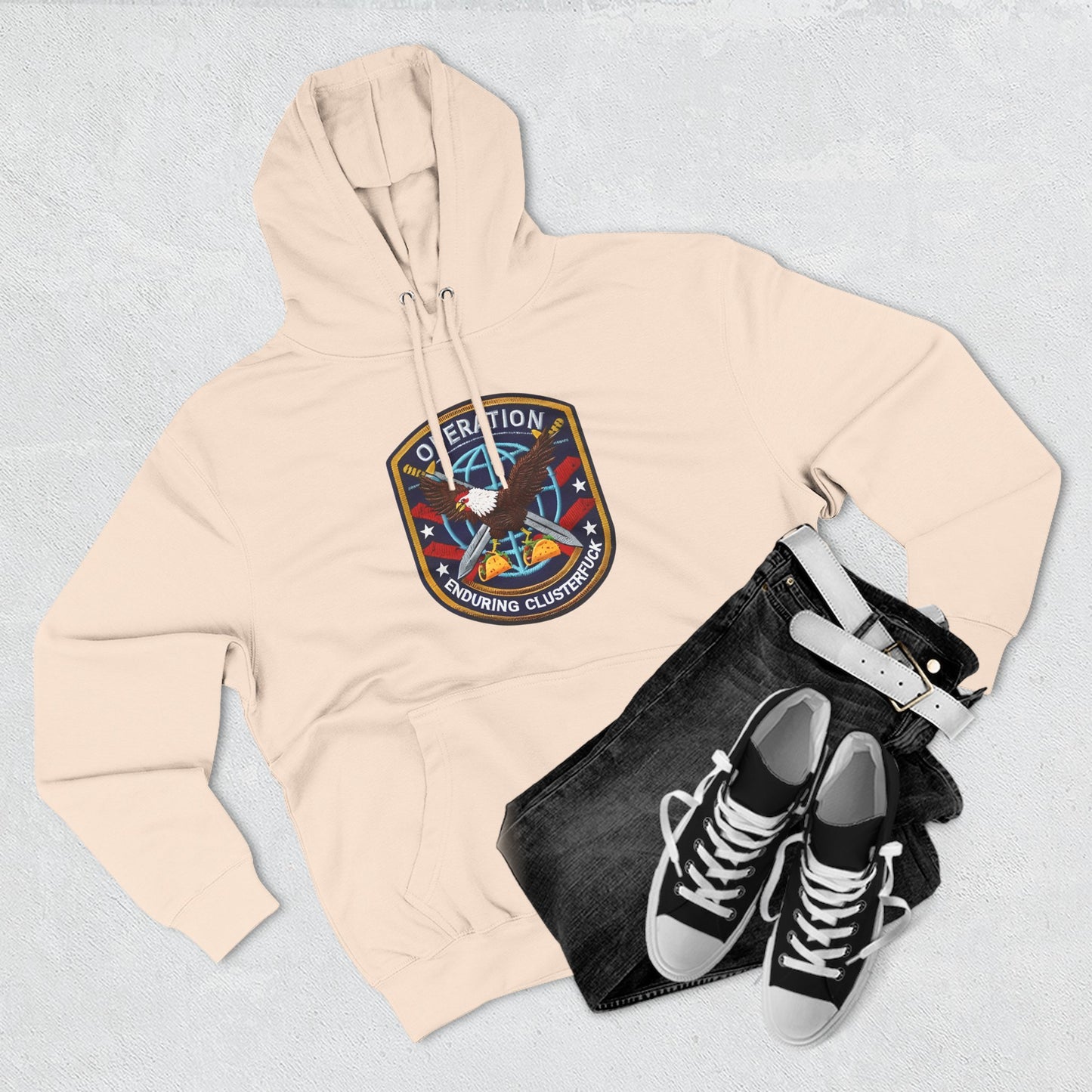 Operation Enduring Clusterfuck Fleece Hoodie, Funny Political Fleece Hoodie, Trendy and Cozy Sweatshirt