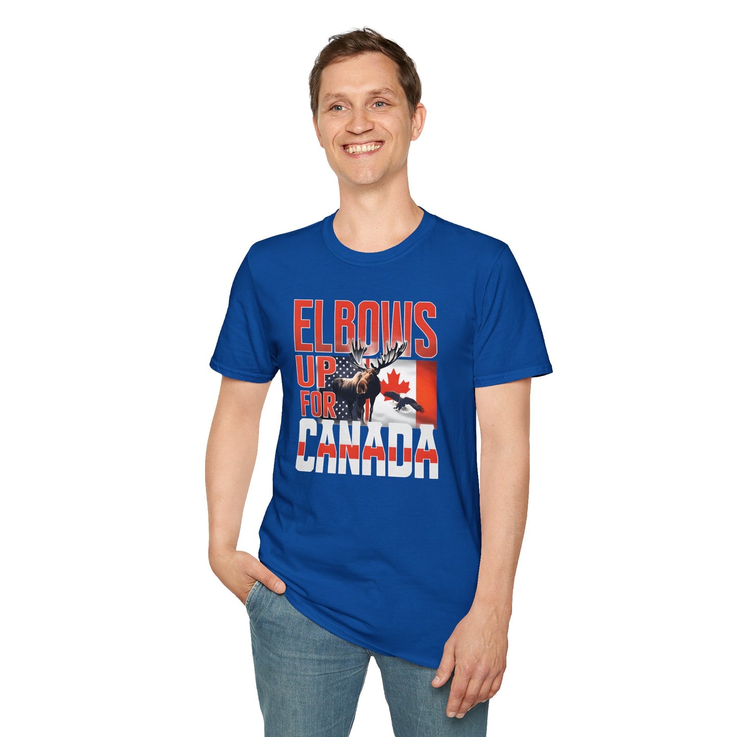 Elbows Up For Canada! Unisex Tee, Support Canada from Stateside Tee, Resistance T-shirt, Pro-Canada graphic Tee, unisex canada tee