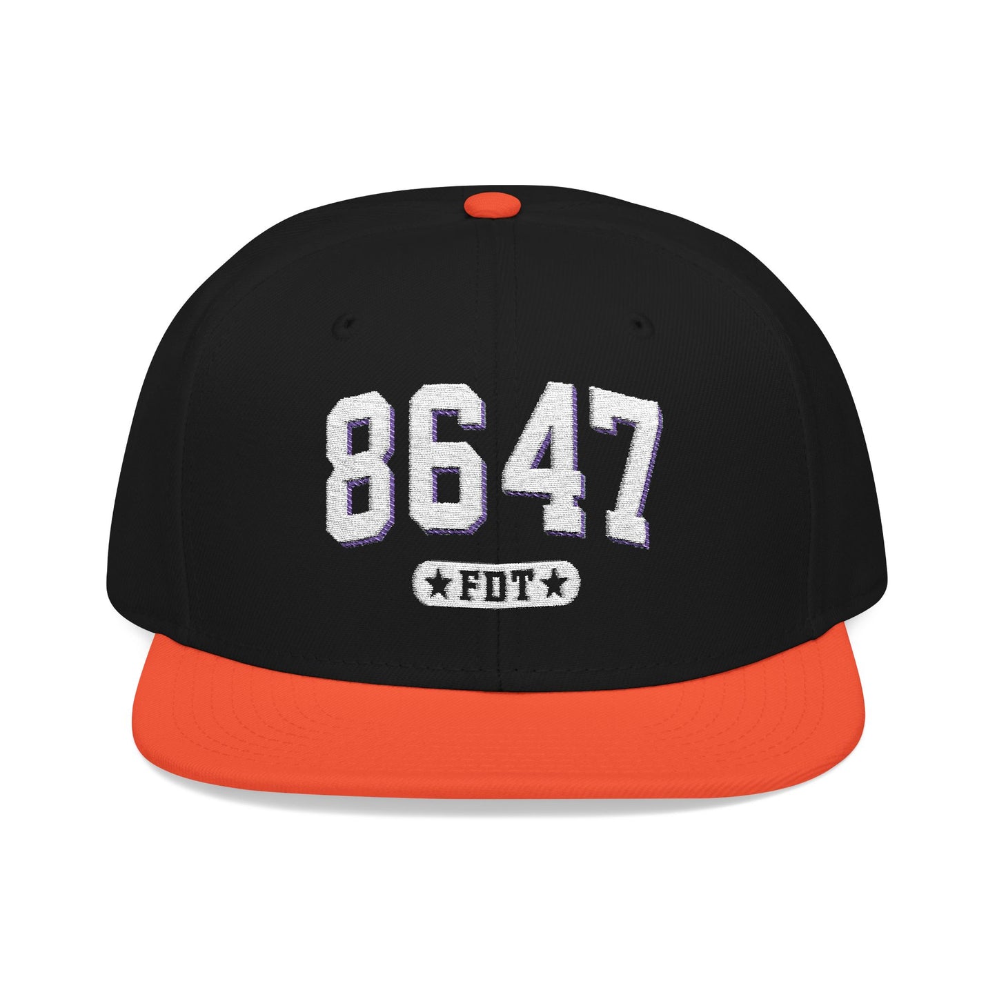 8647 FDT Snapback Cap, Embroidered Baseball Hat, Trendy Street Style, Gift for Political Enthusiasts, Unisex Fashion Headwear