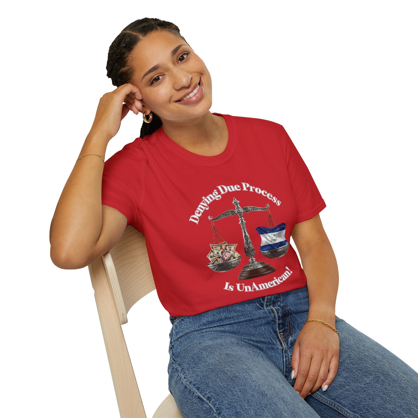 Justice T-Shirt - 'Denying Due Process Is UnAmerican' Graphic Tee, Political Apparel, Gift for Activists, Casual Wear, Statement Shirt
