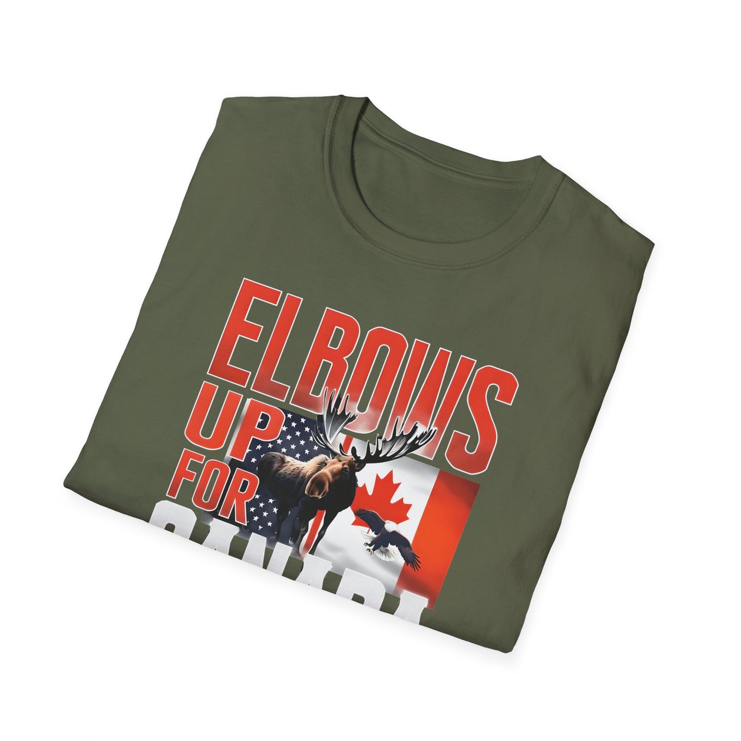Elbows Up For Canada! Unisex Tee, Support Canada from Stateside Tee, Resistance T-shirt, Pro-Canada graphic Tee, unisex canada tee